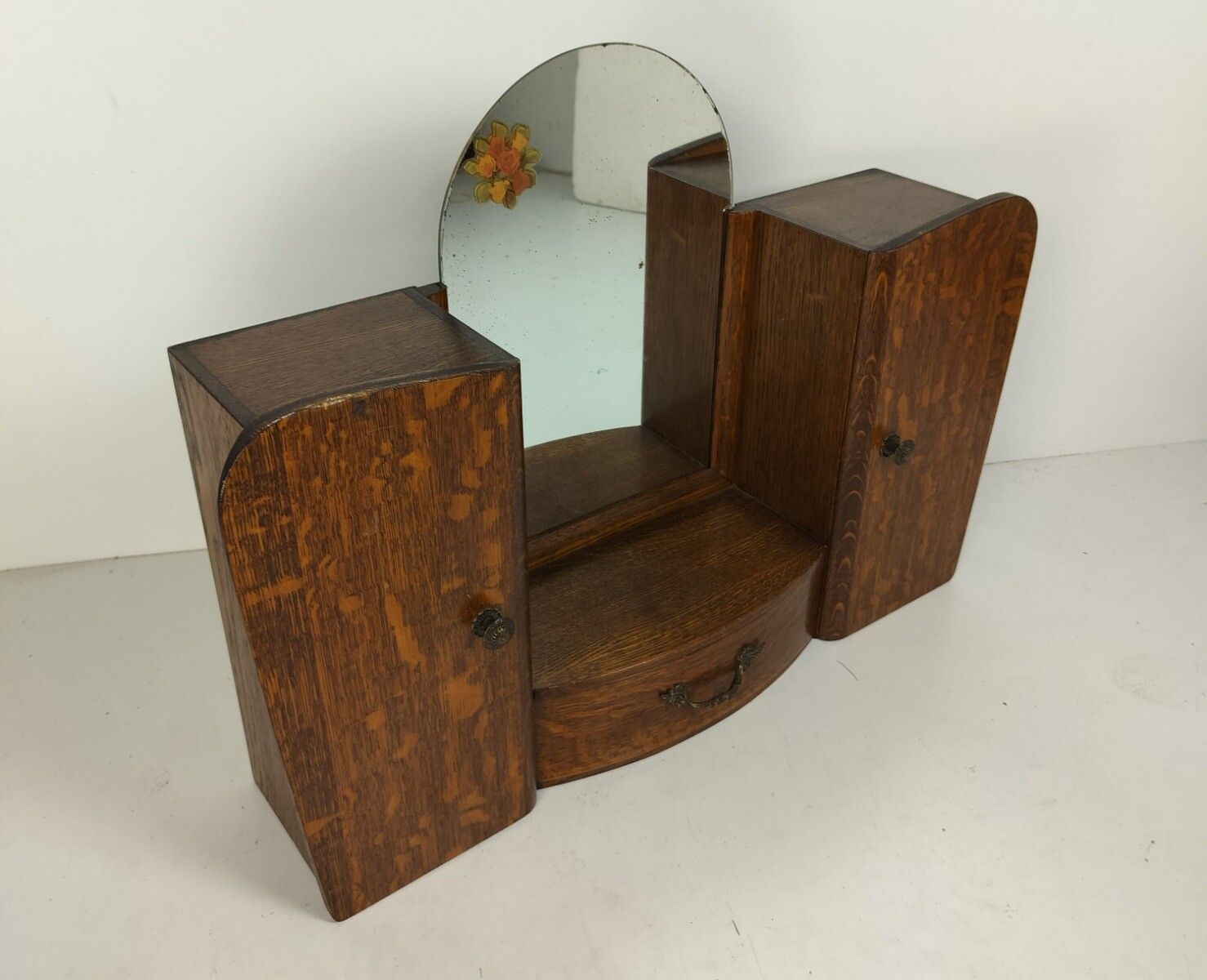 Art Deco Double Antique Hanging Medicine Apothecary Cabinet Kitchen Bathroom Sha photo buy