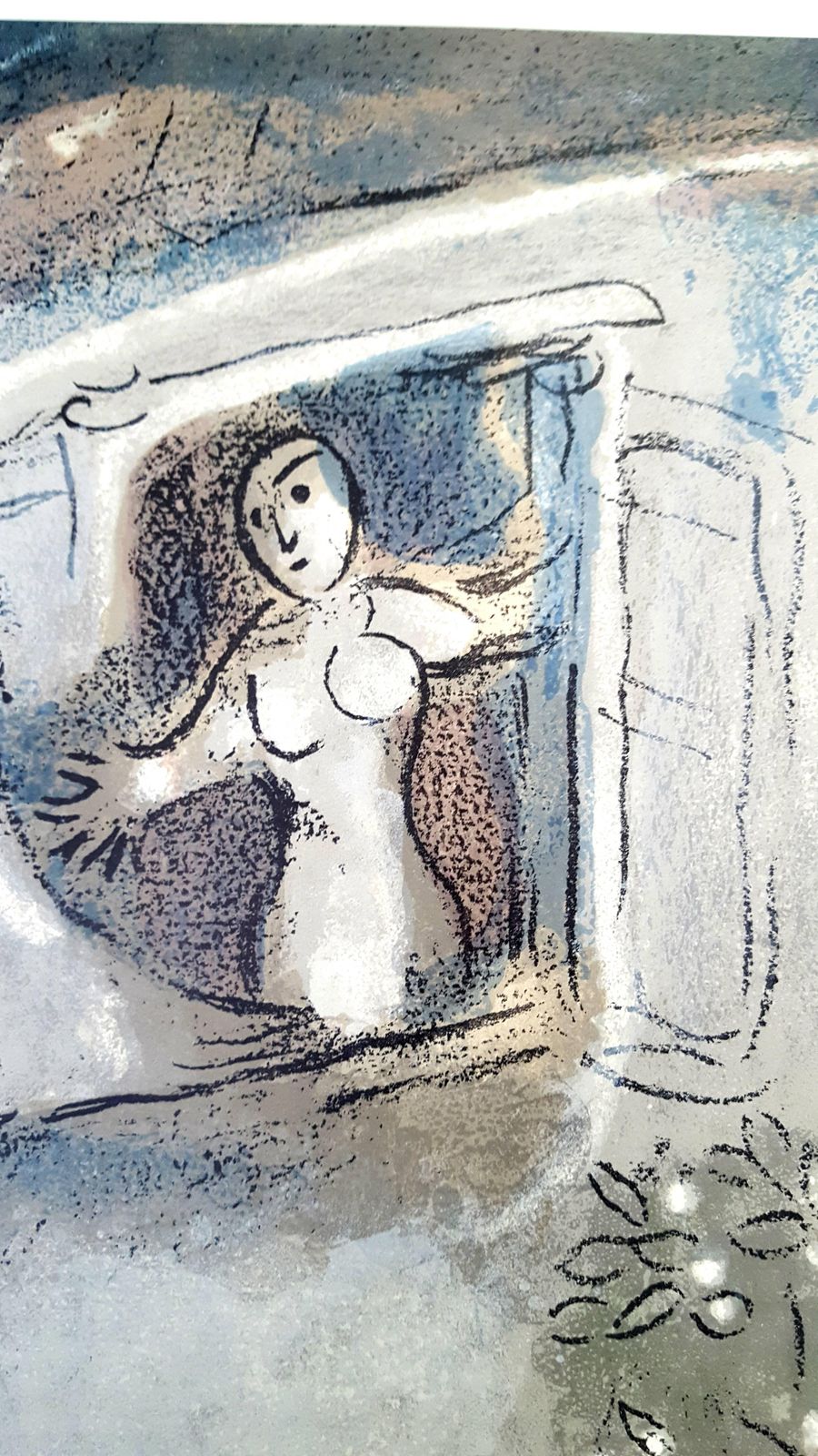 Marc Chagallmarc Chagall   The Bible   David Saved By Michal   From Verve1960 photo for sale