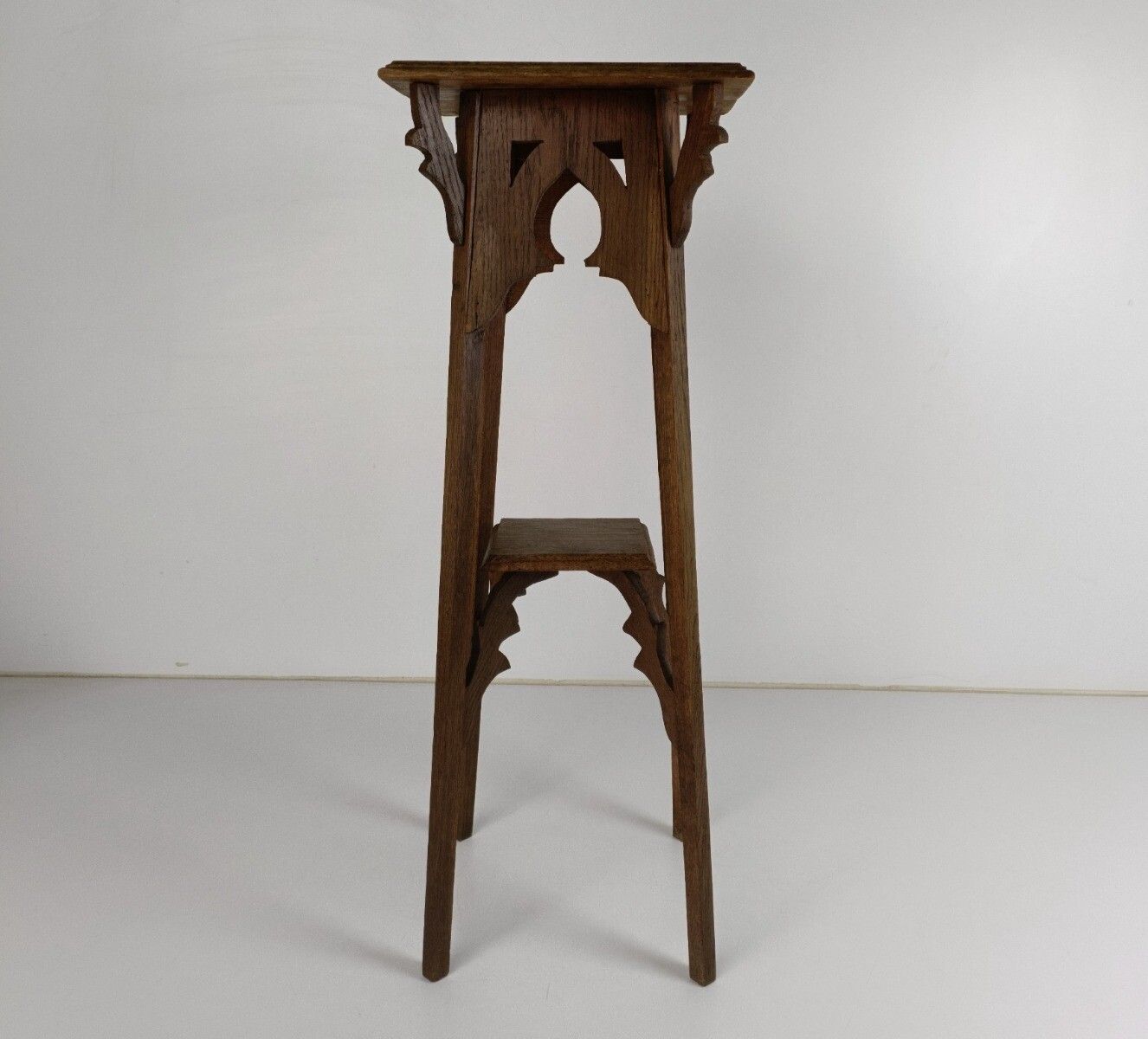 Art Nouveau Pedestal Side Table Plant Bonsai Stand Jugendstil  Wood Two Tier Bar photo furniture