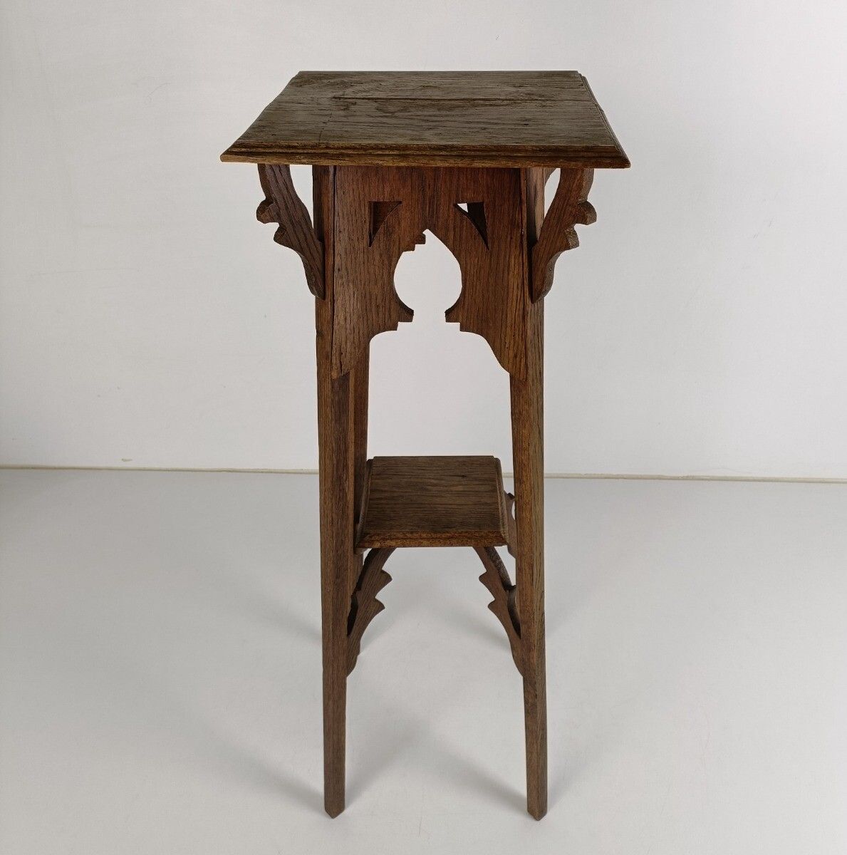 Art Nouveau Pedestal Side Table Plant Bonsai Stand Jugendstil  Wood Two Tier Bar photo for sale