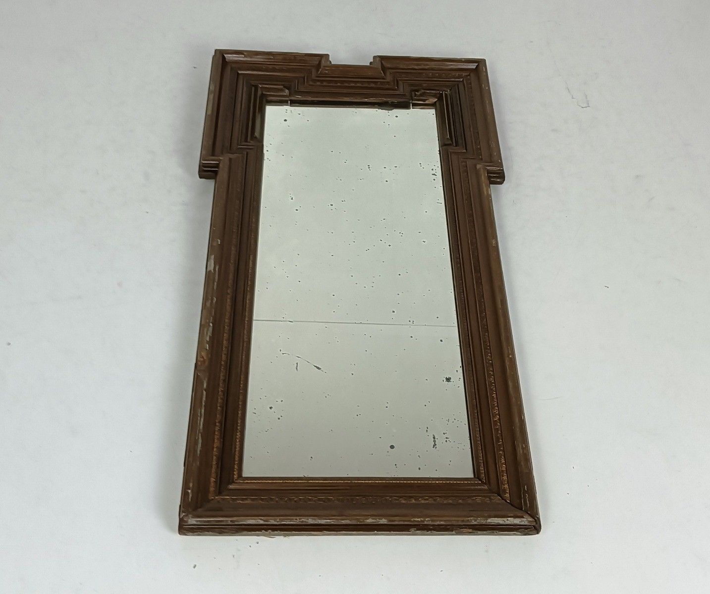 Art Deco Antique Wooden Framed Mirror Hallway Bathroom photo for sale