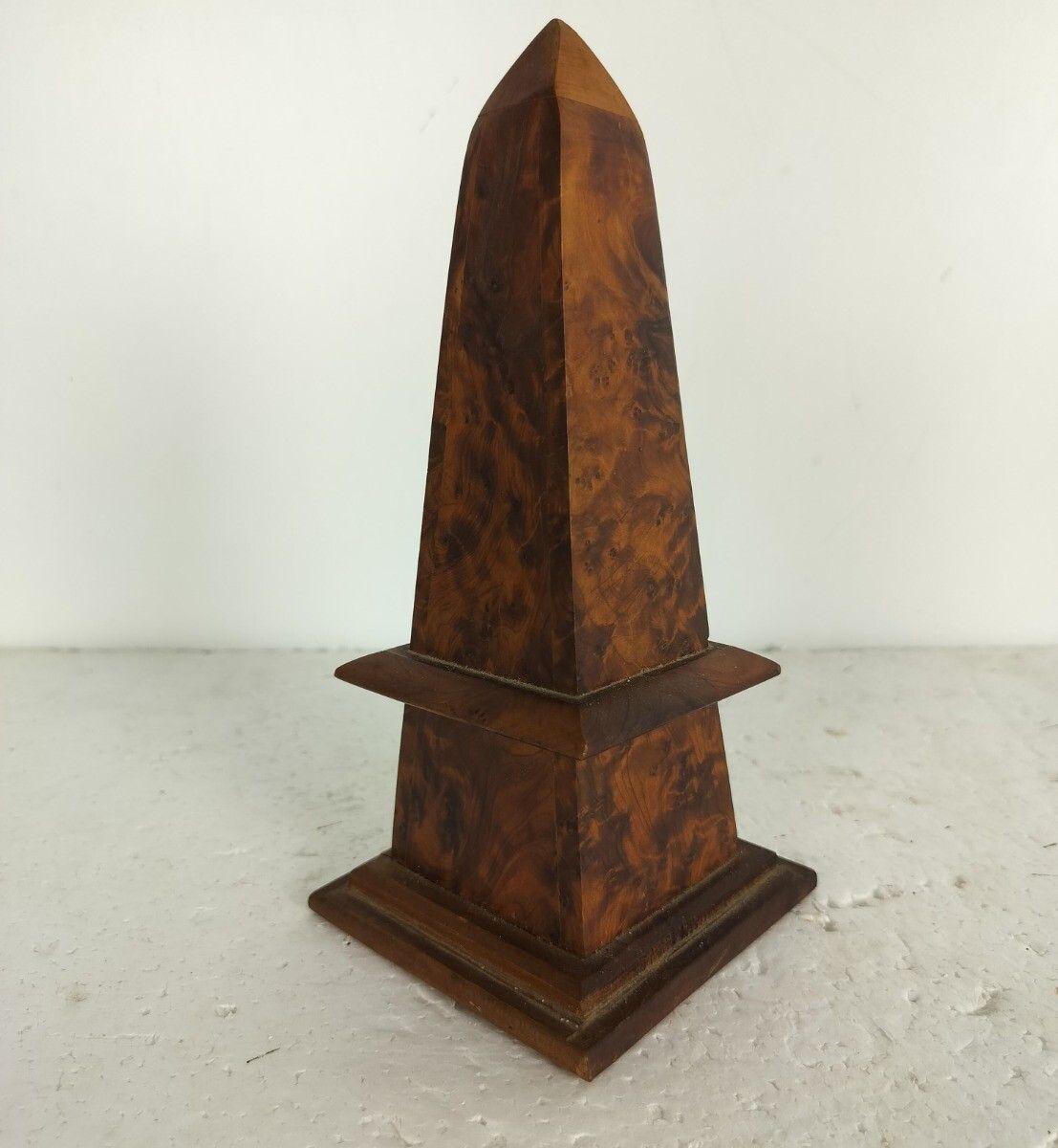 Antique Obelisk Wood Fruit Wood 20t H Century Centerpiece Decorative photo Home Decor