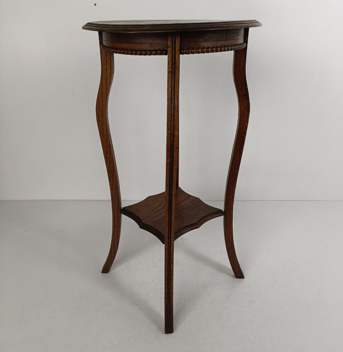 Gorgeous Art Deco Antique Plant Stand Pedestal Round Top, Two Tier, Hobnails, Ve photo buy