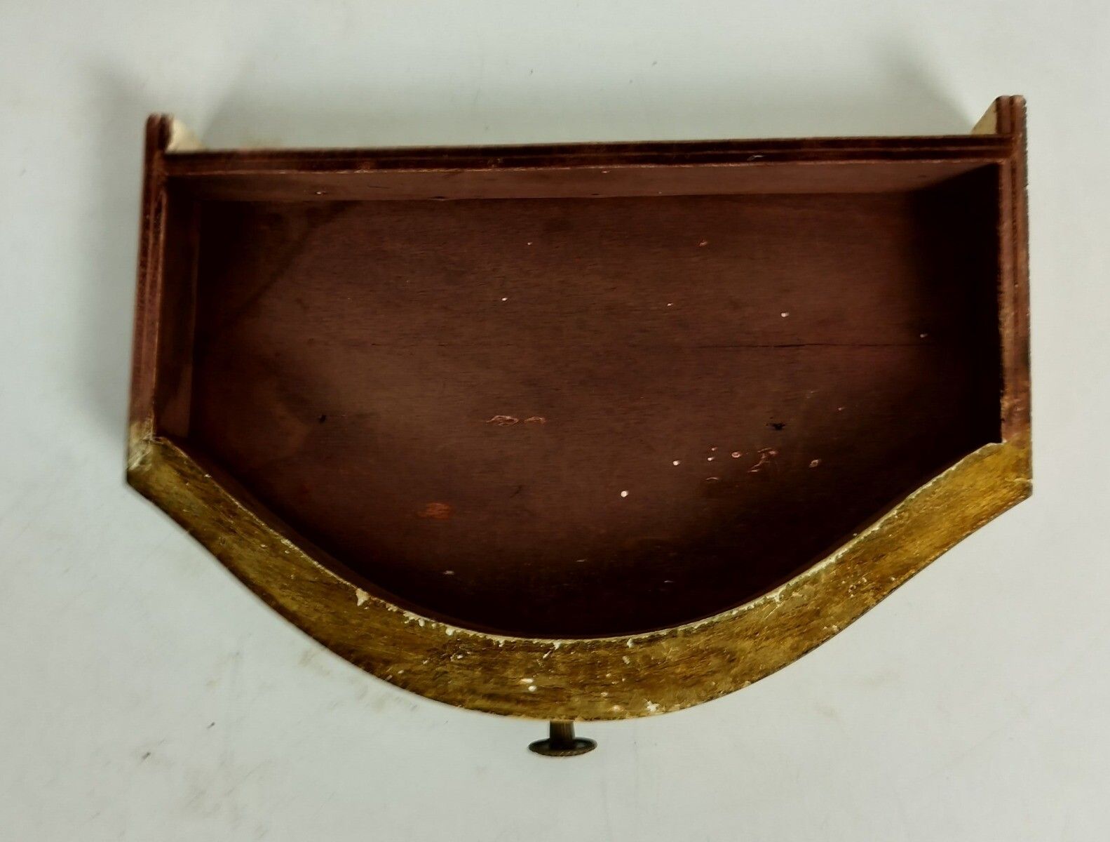 Florentine Wooden Console Wall Hanging Table Italy Italian Mid Century Very Rare photo vinterior