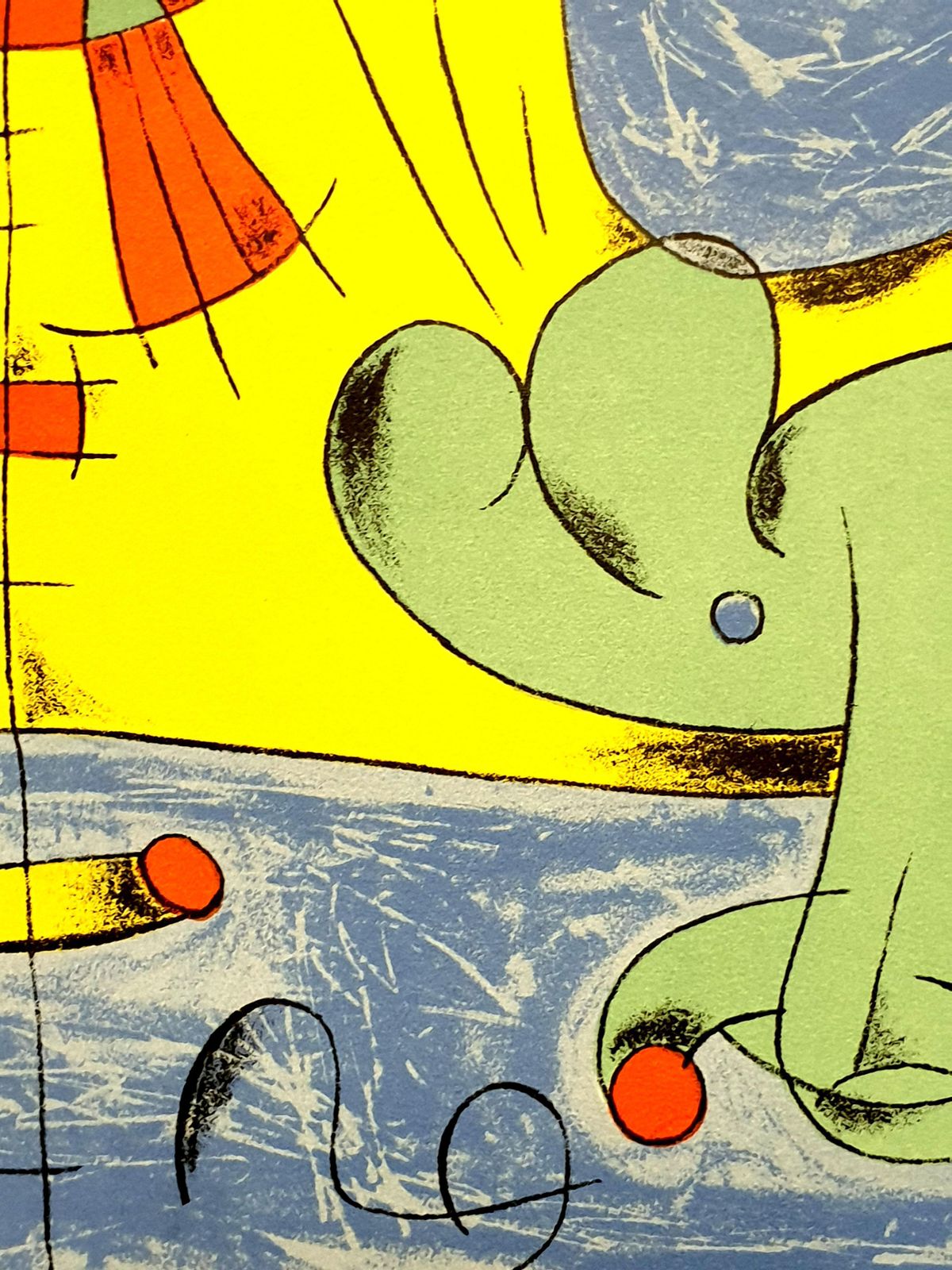 Joan Mirójoan Miro   Playing Dog   Lithograph In Colors1956 photo vinterior