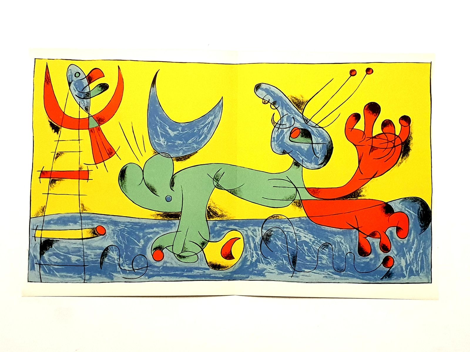 Joan Mirójoan Miro   Playing Dog   Lithograph In Colors1956 photo buy