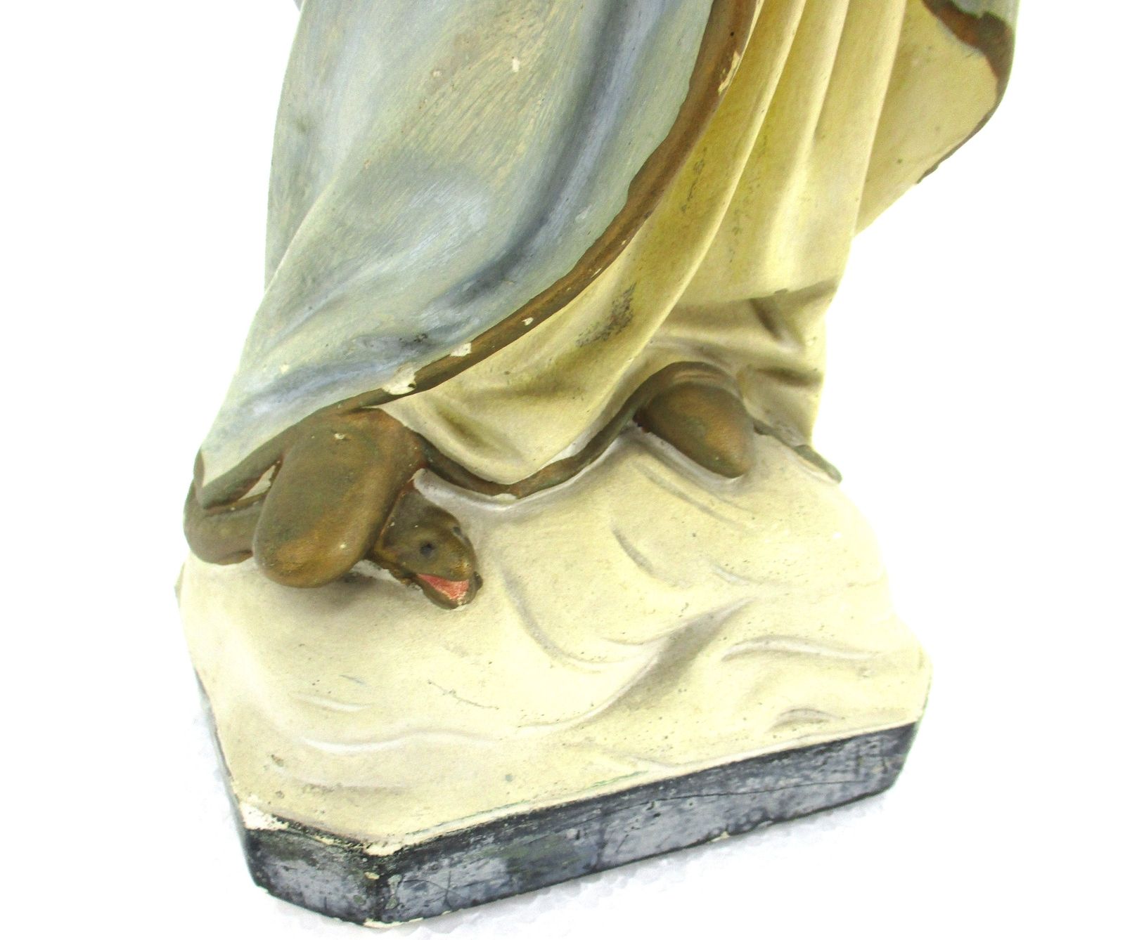 Statue Our Lady Madonna Virgin Mary Infant Jesus  Beautiful Plaster 16.53&Quot photo for sale
