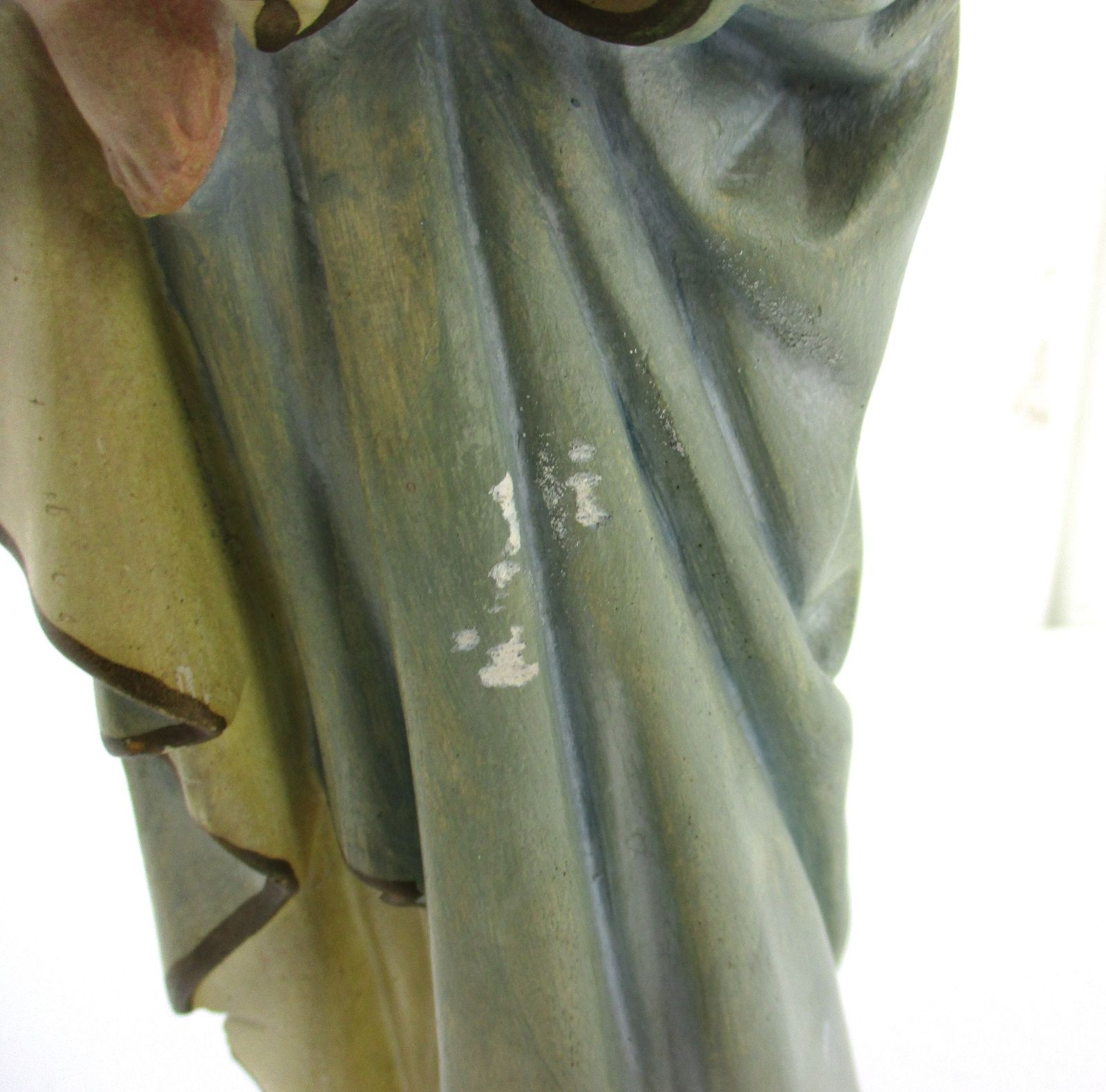 Statue Our Lady Madonna Virgin Mary Infant Jesus  Beautiful Plaster 16.53&Quot photo buy