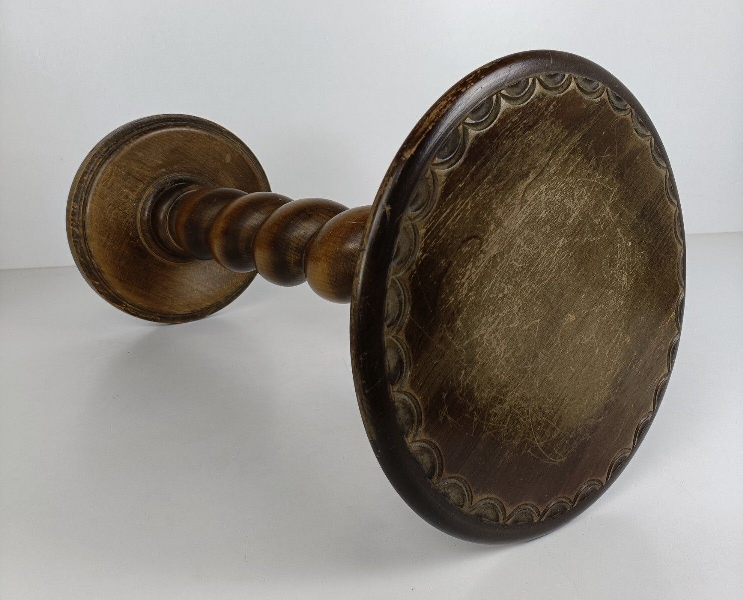 Barley Twist Hand Carved Wood Wooden Plant Stand Pedestal Side Table Bonsai Stan photo 304.0