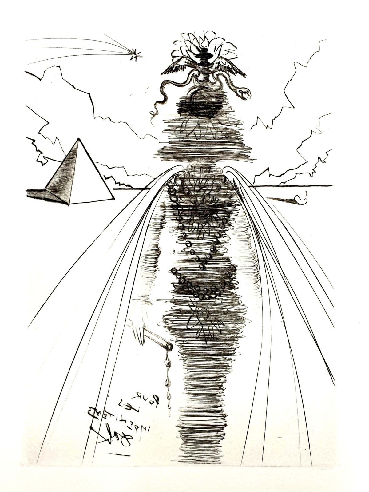 Salvador Dalí­Salvador Dali   Cleopatra   Original Etching1969