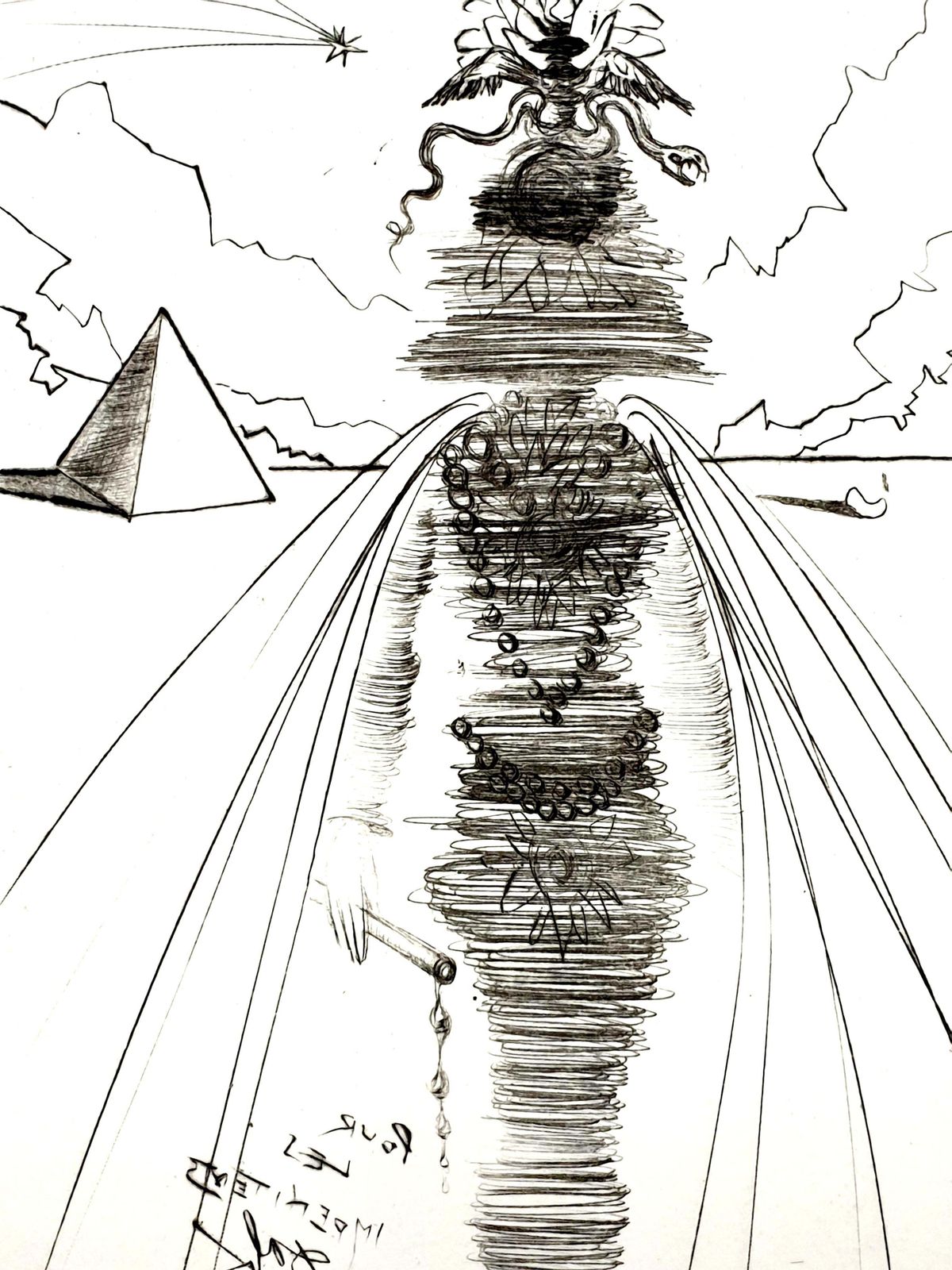 Salvador Dalí­Salvador Dali   Cleopatra   Original Etching1969 photo for sale