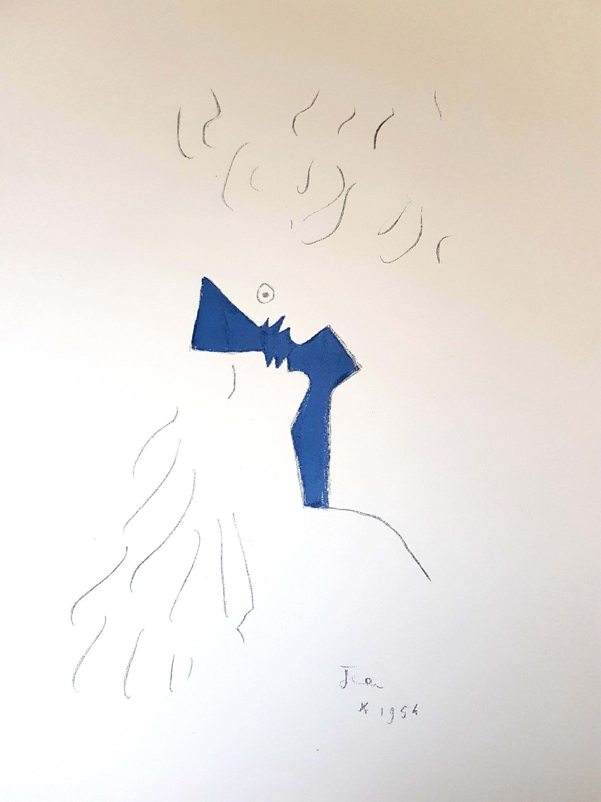 Jean Cocteaujean Cocteau   Lovers   Original Lithograph1954