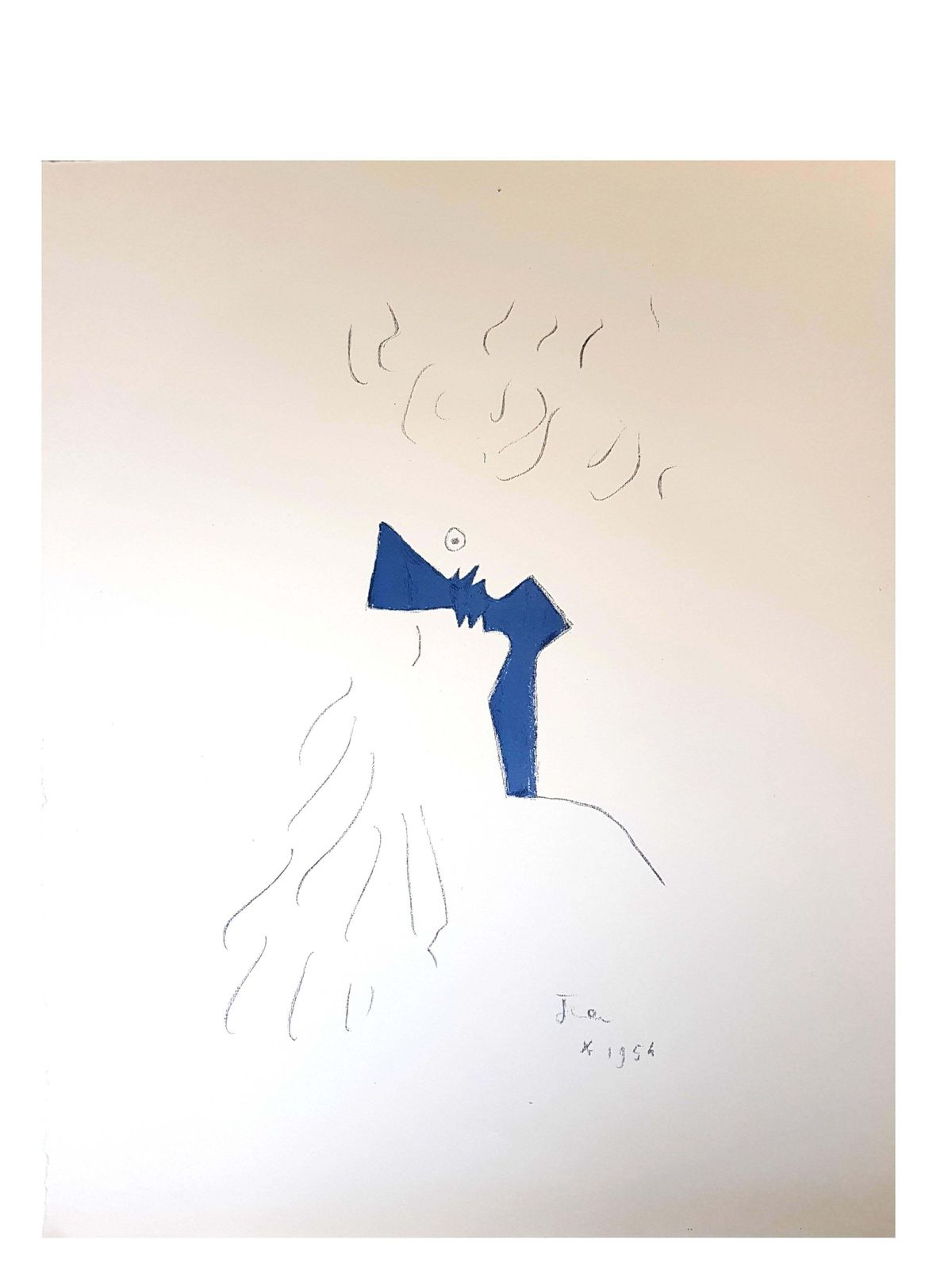 Jean Cocteaujean Cocteau   Lovers   Original Lithograph1954 photo furniture