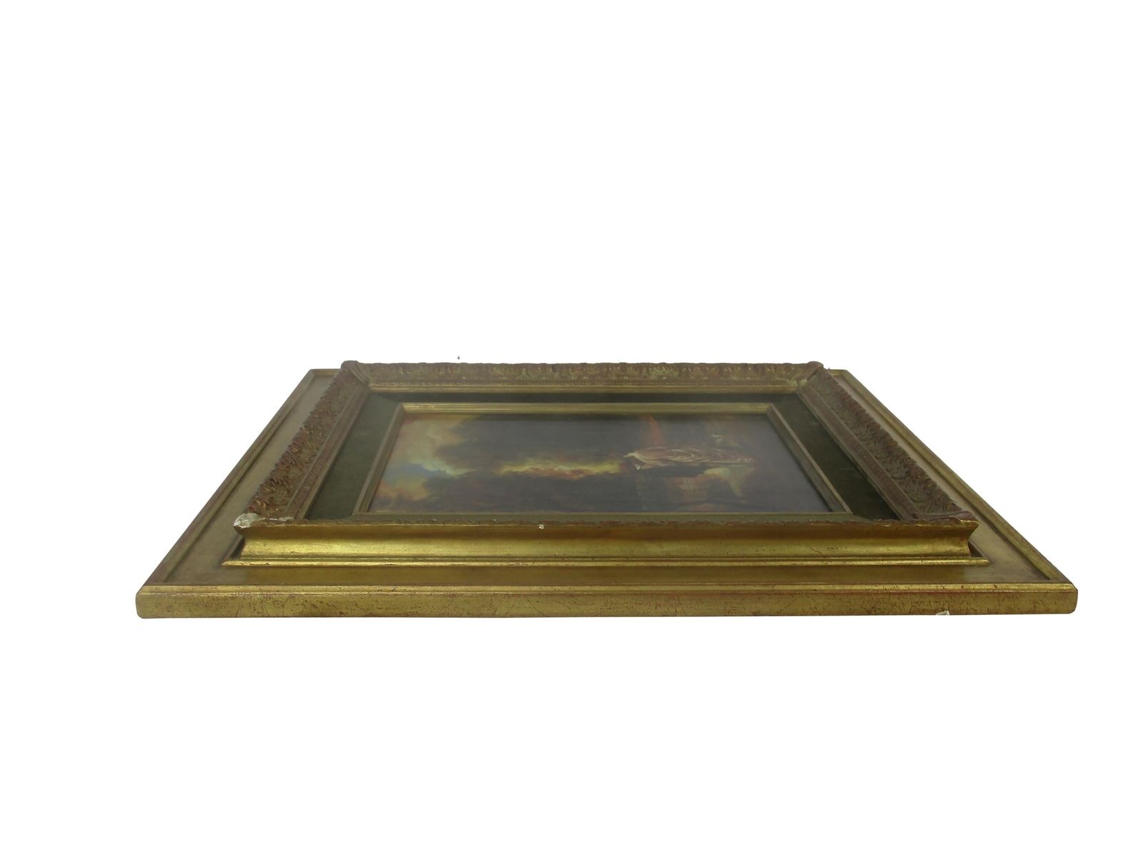 Lovely Painting Gorgeous Ornate Frame From Schleiper & Fils Signed Oil Painting photo buy