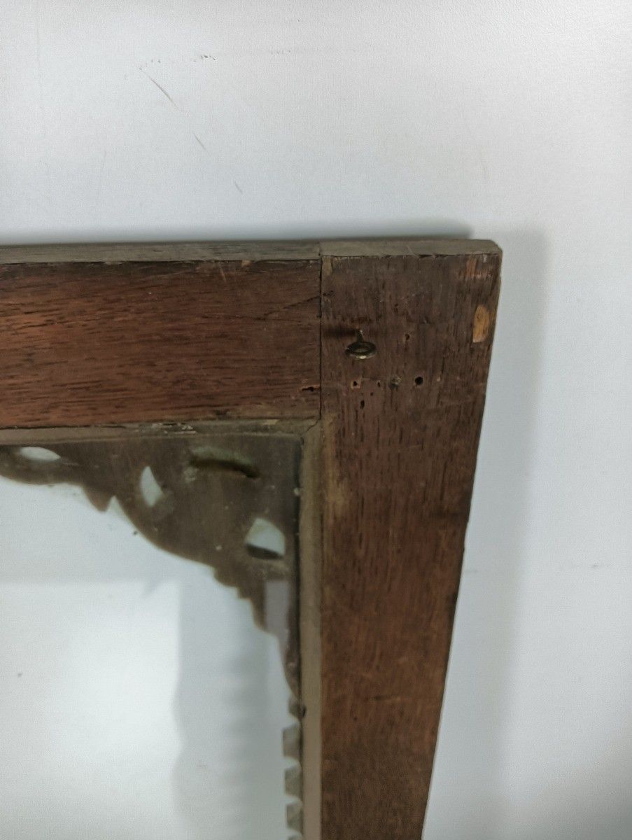 Large Door Cabinet Hand Carved Wood Ornated Glass Display Reclaimed Architectura photo vinterior