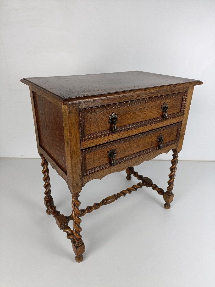 Barley Twist Sewing Quilting Cabinet Desk Table Edwardian Gorgeous Antique Wow photo furniture