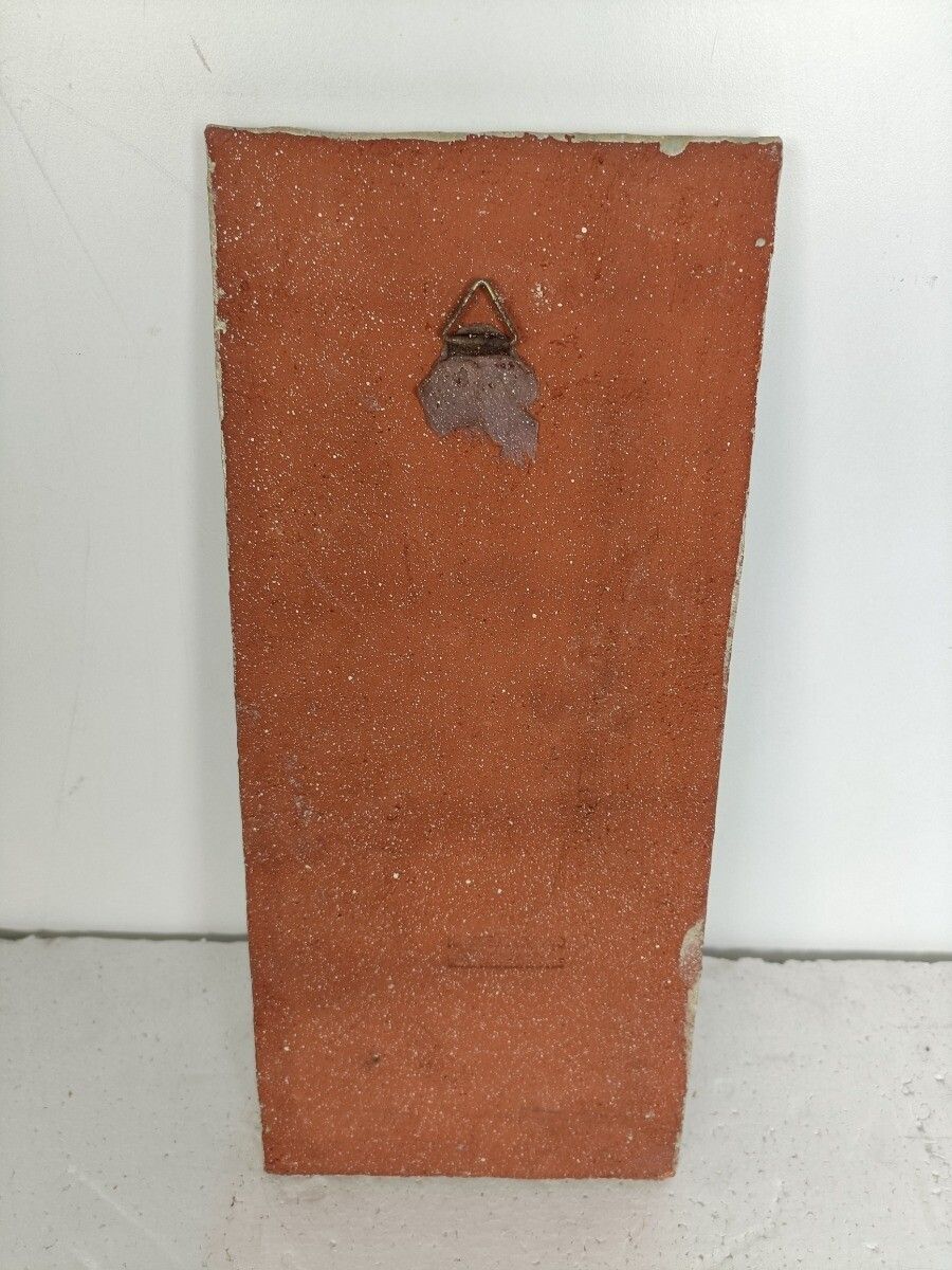 Funky Wall Plaque Glazed Ceramic Tile Giant Arno Brys For Amphora Vandeweghe Vin photo vinterior