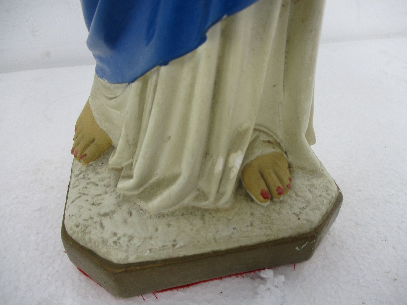 Antique Statue Jesus Christ Redeemer Sacred Holy Heart Art Deco Gorgeous Colors photo Art