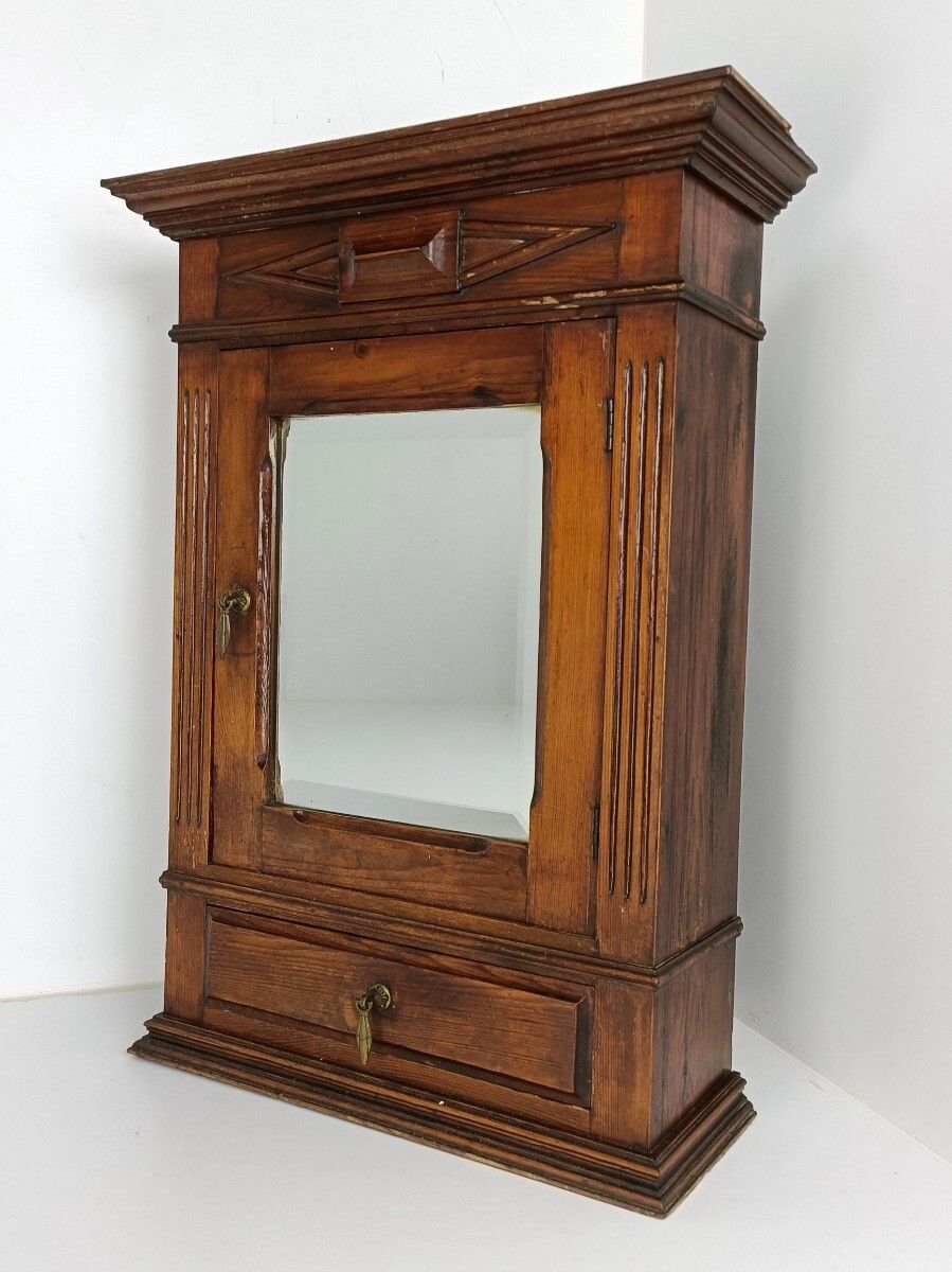 Large Kitchen Medicine Apothecary Bathroom Cabinet Beveled Glass  Barn Country S photo furniture