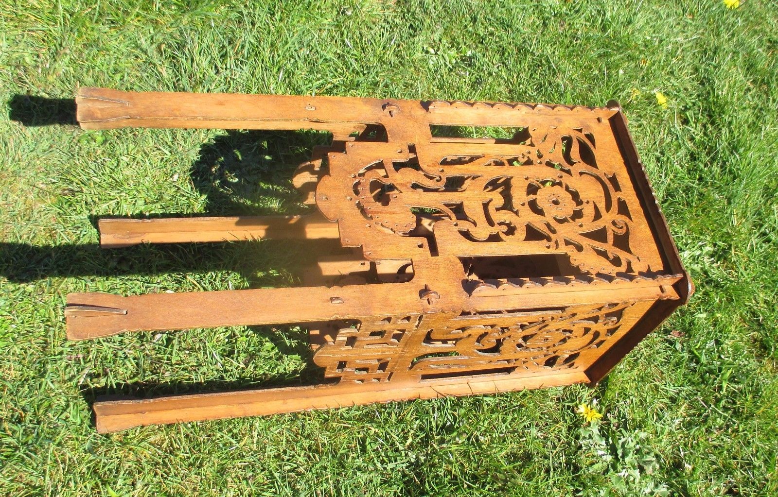 Pedestal Table Plant Stand Carved Twisted Ornate Wood Beautiful 26.57" photo 178.0
