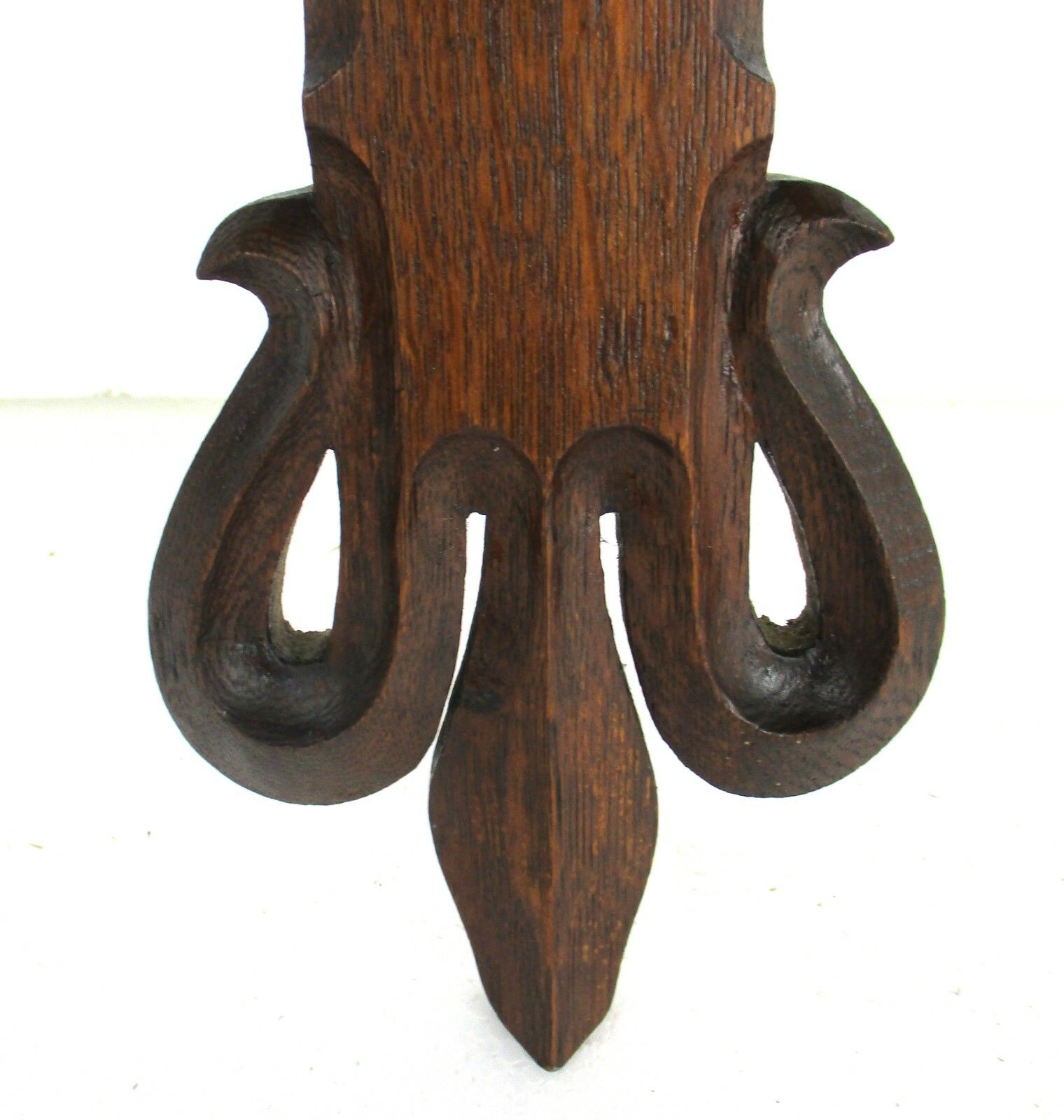 Xl Hand Carved Wood French Hanging Ornate Crucifix Jesus Christ Fleur De Lis photo vinterior