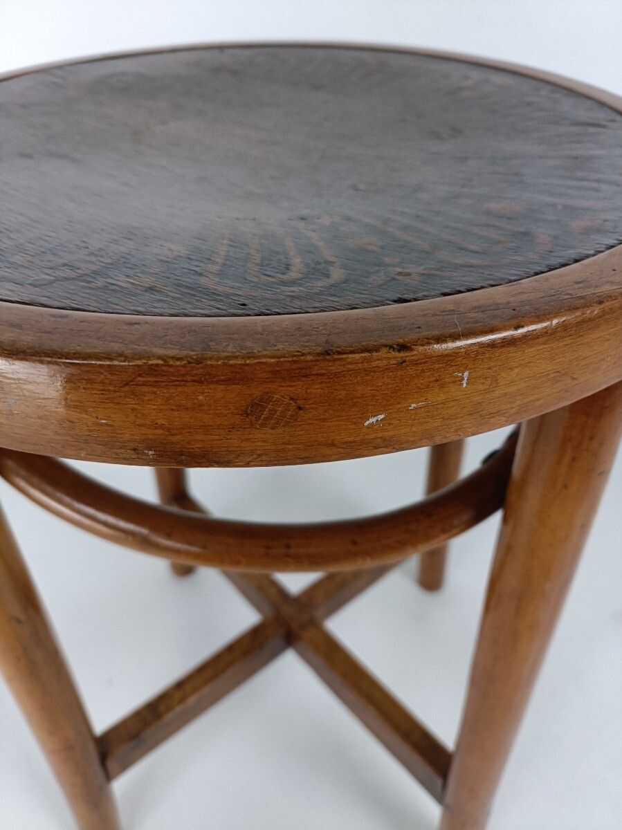 Thonet  Stool Crutch Chair Seating Plywood Wood Vintage Rare Find photo buy
