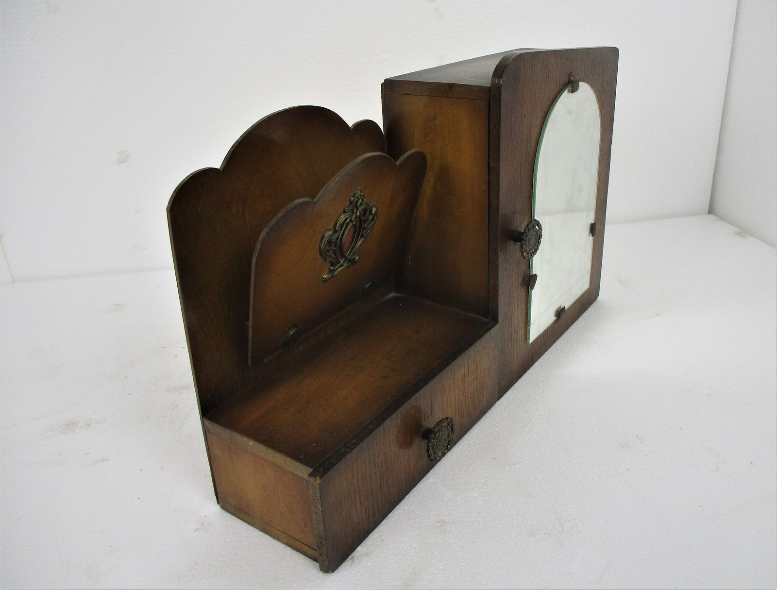 Art Deco Kitchen Apothecary Medicine Wall Bathroom Cabinet Wood Mirror Letter Bo photo Furniture