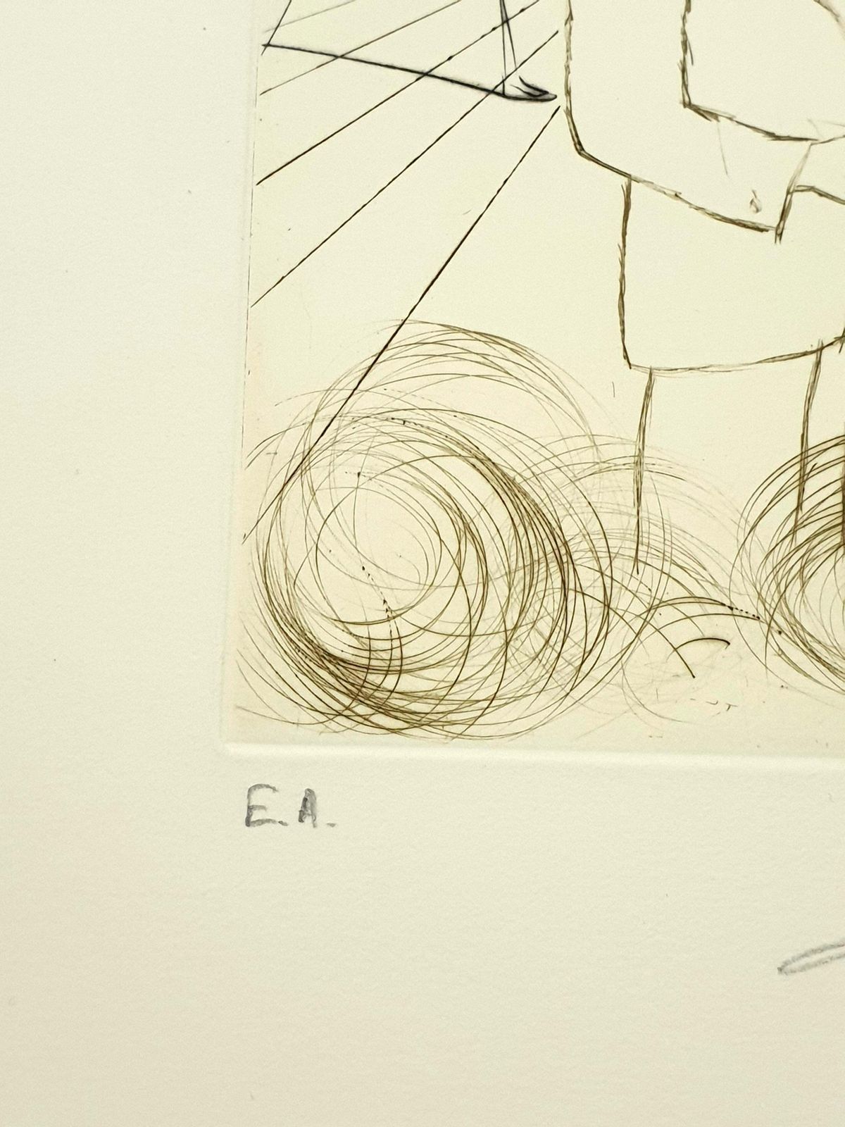 Salvador Dalí­Salvador Dali   Alexander Fleming   Original Handsigned Engraving1970 photo for sale