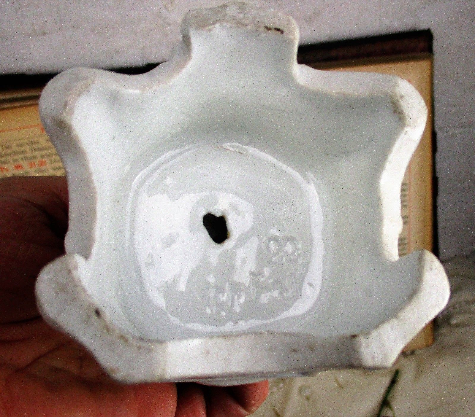 Antique 1900 Vieux Paris Porcelain  Statue H. Heart Virgin Mary Infant Jesus 9" photo vintage
