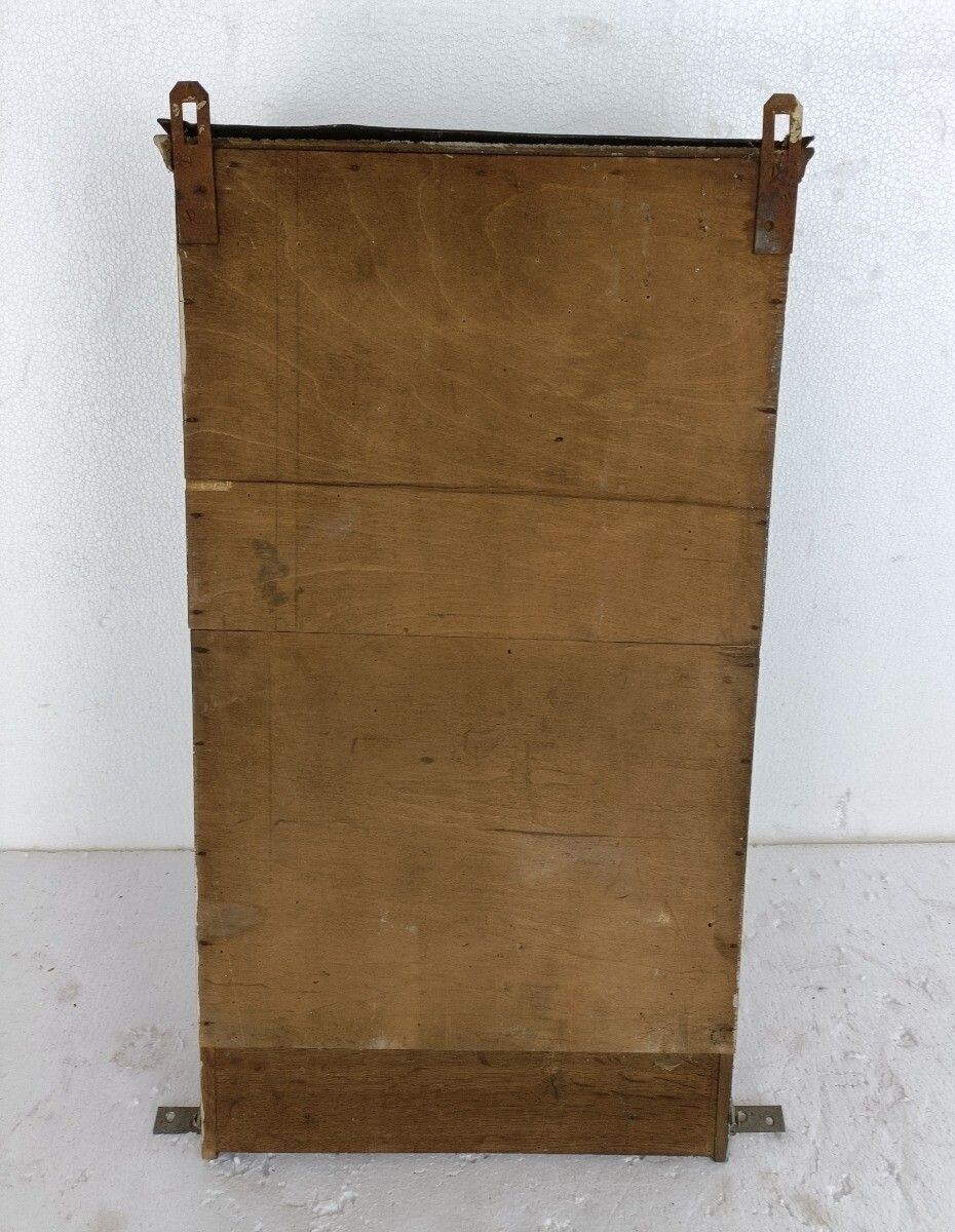 photo for sale Art Deco Hanging Medicine Apothecary Cabinet Kitchen Bathroom Carved Wood Bevele