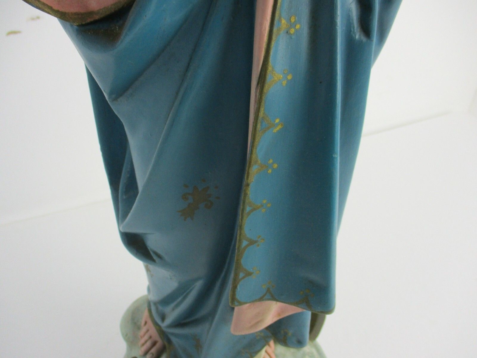 Church Statue Virgin Mary  Madonna With Infant Jesus 1900s  Plaster Statue Wow photo Art