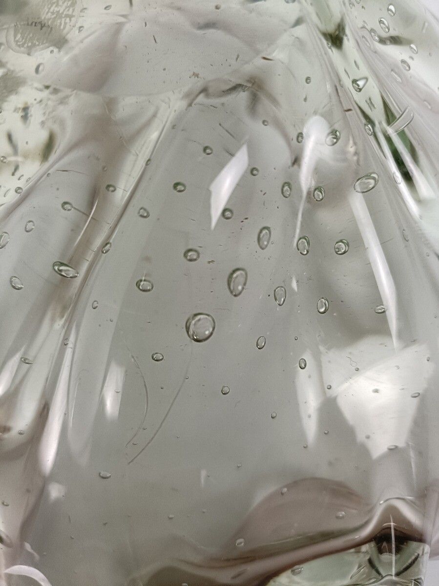 photo for sale Centerpiece Vintage Art Glass  With Air Bubbles Murano Sommerso Dish