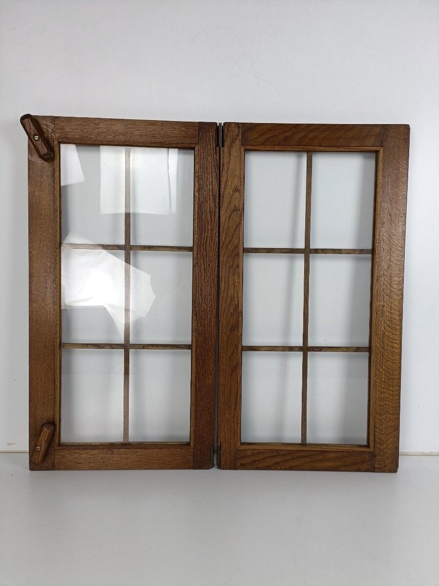 Hand Carved Wooden Door Panels Brass Trim Parts  Glass Pair Antique Reclaimed Sa photo vinterior