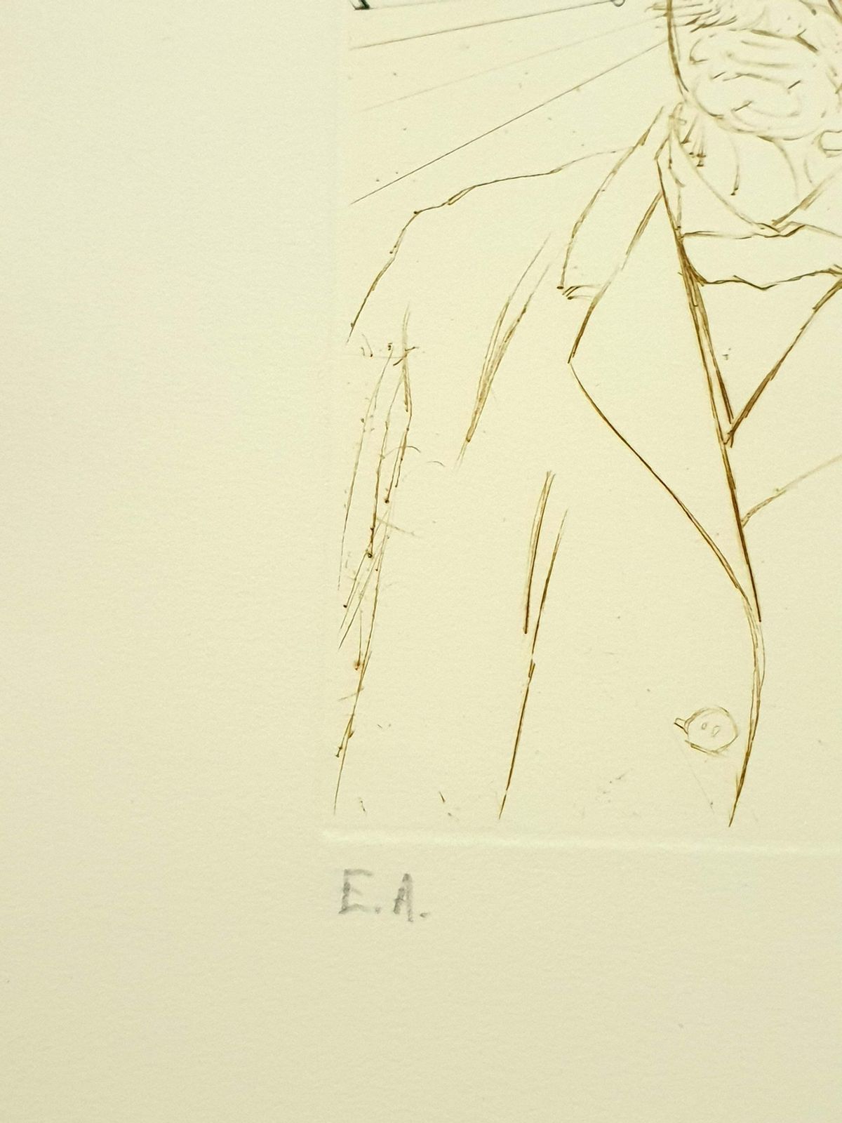Salvador Dalí­Salvador Dali   Albert Schweitzer   Original Handsigned Engraving1970 photo 2863.0