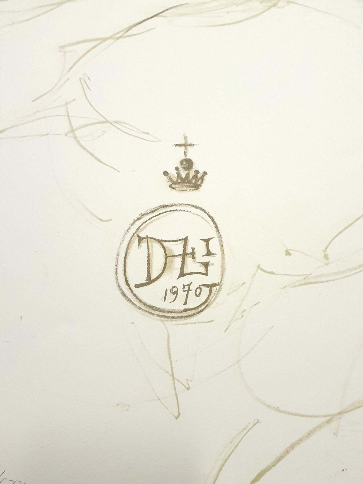 Salvador Dalí­Salvador Dali   Nude With Raised Arms   Lithograph1970 photo Art
