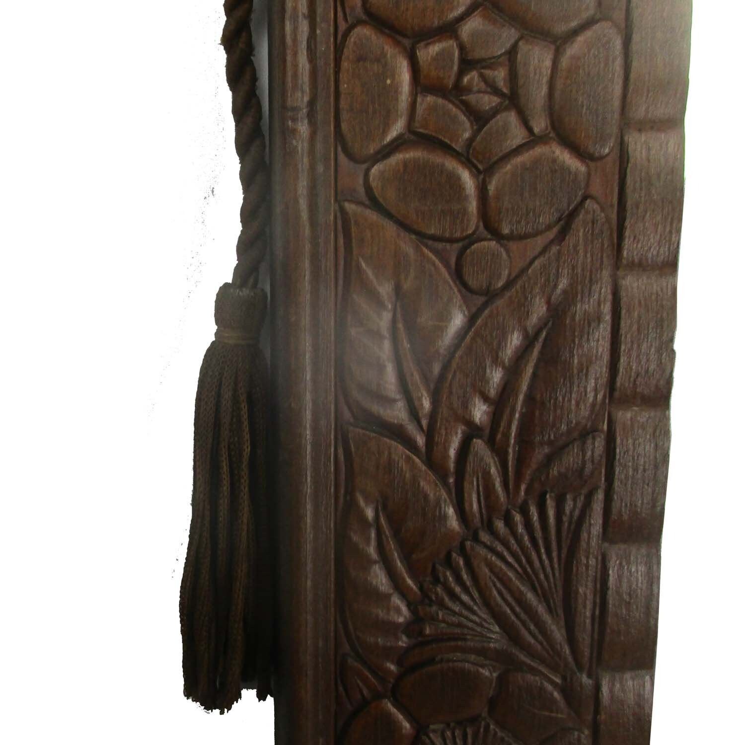 Art Deco Mirror Ornate Ornate Wooden Frame Clear Glass Art Nouveau Lovely 1920s photo for sale
