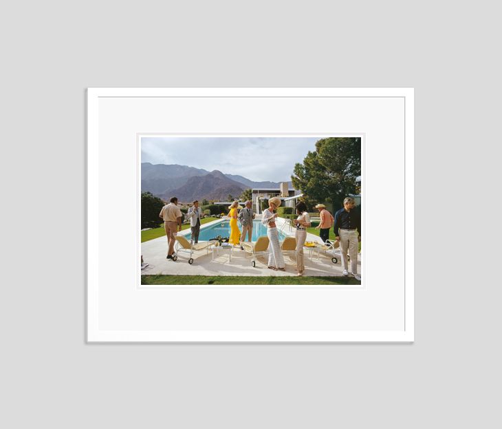 Slim Aarons 'Poolside Style' Framed White photo furniture