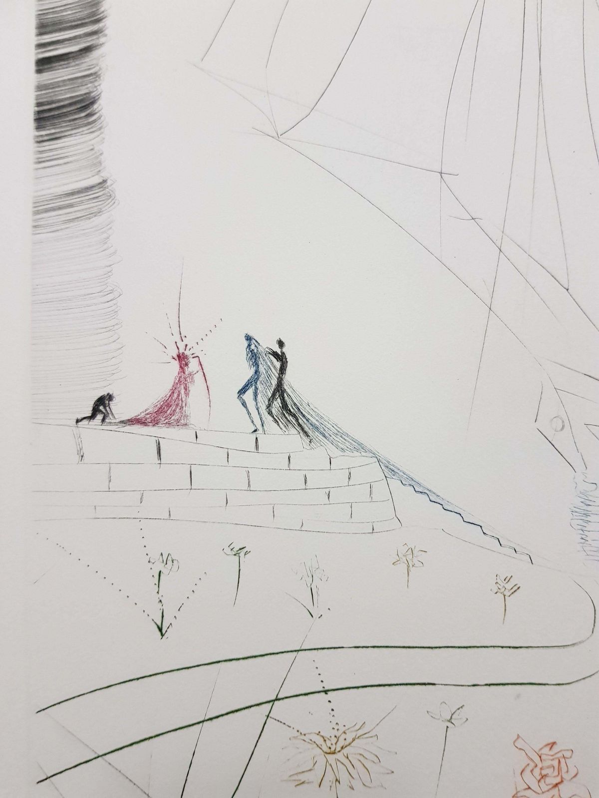 Salvador Dalí­Salvador Dali   The Arrival Of Iseult   Original Etching1970 photo Art