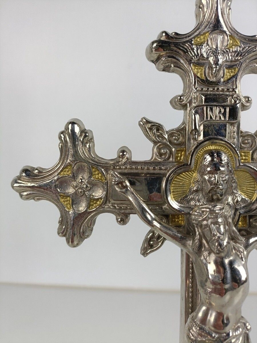 Standing Crucifix Cross Saint John Saint Mary Magdalene Golgotha Apostles Ornate photo buy