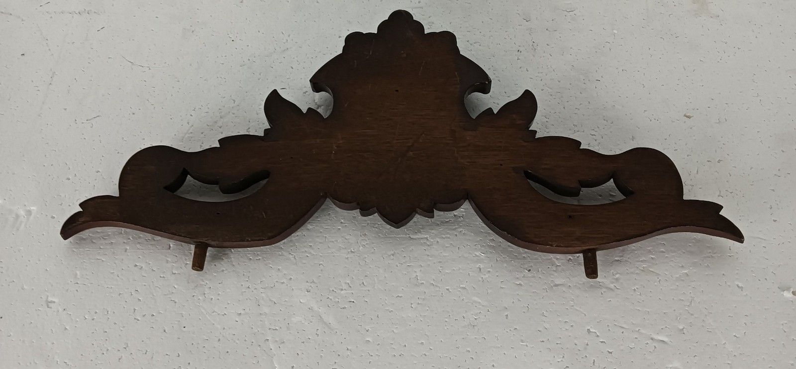 Small Antique Pediment Over Door Hand  Carved Wood Architectural Reclaimed Salv photo for sale