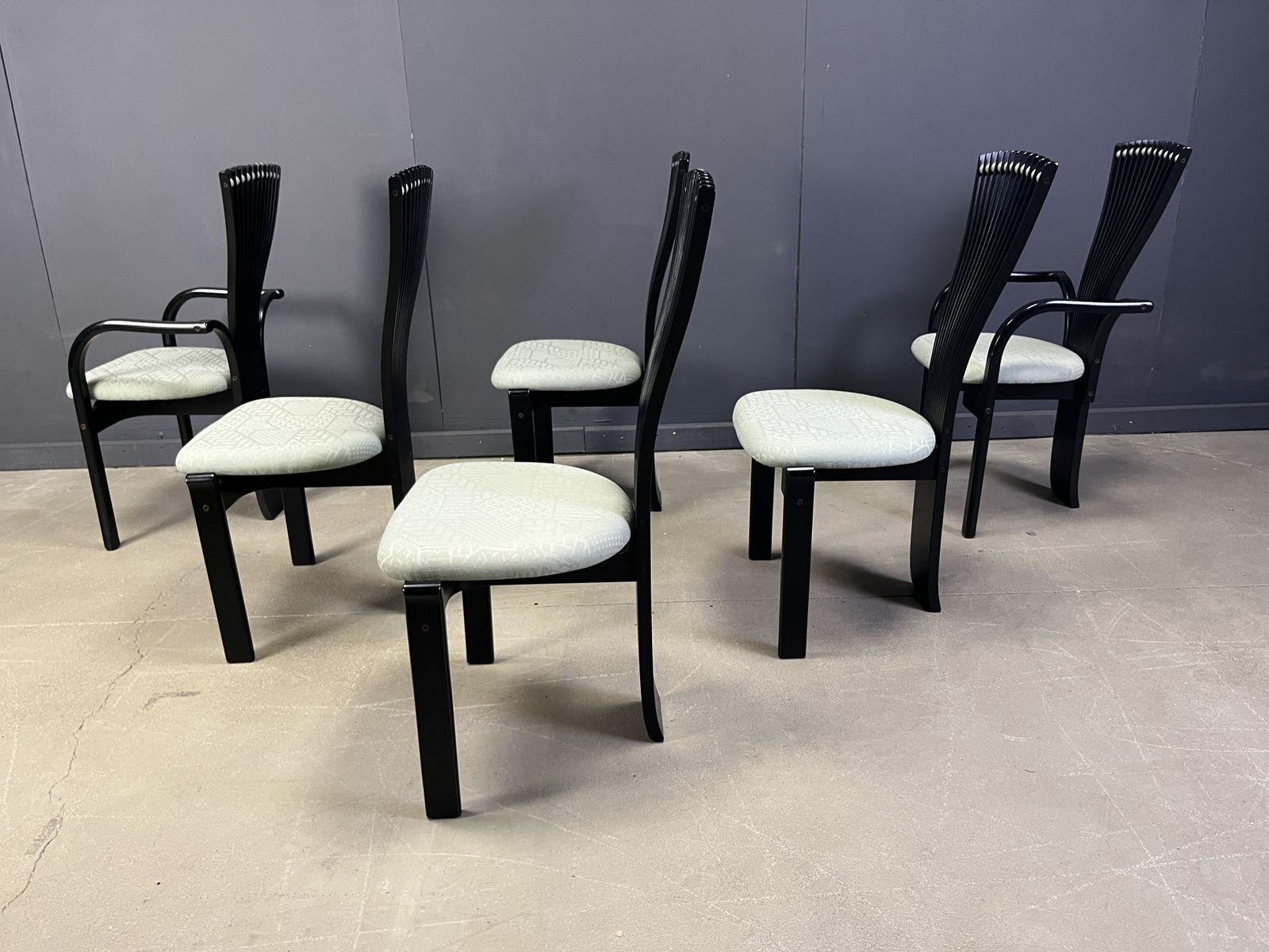 Furniture Totem Chairs By Torstein Nilsen For Westnofa, 1980s Set Of 6 photo