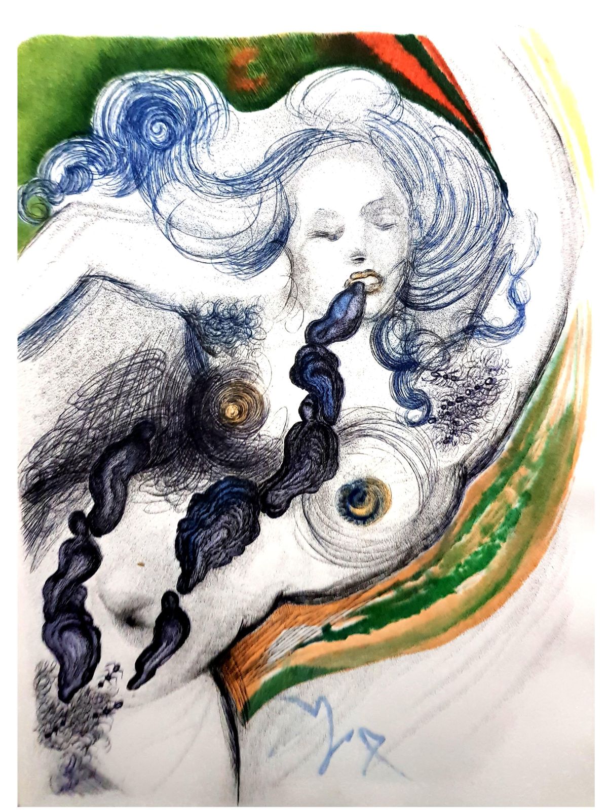 Salvador Dalí­Salvador Dali   Oysters And Nude1967 photo vintage
