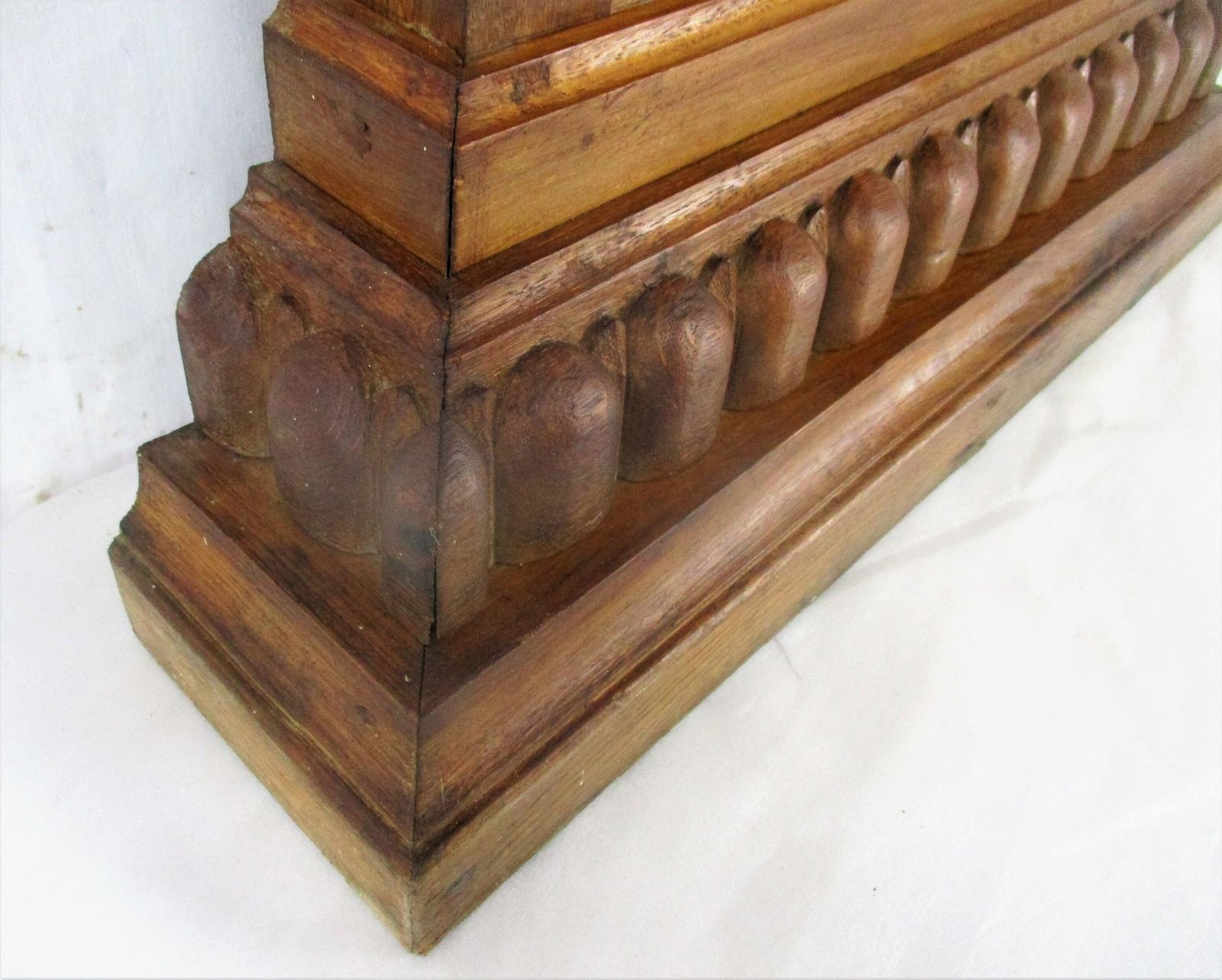 Heavy Large French Hand Carved Wood Pediment Ornate Finial Architectural Decorat photo Home Decor
