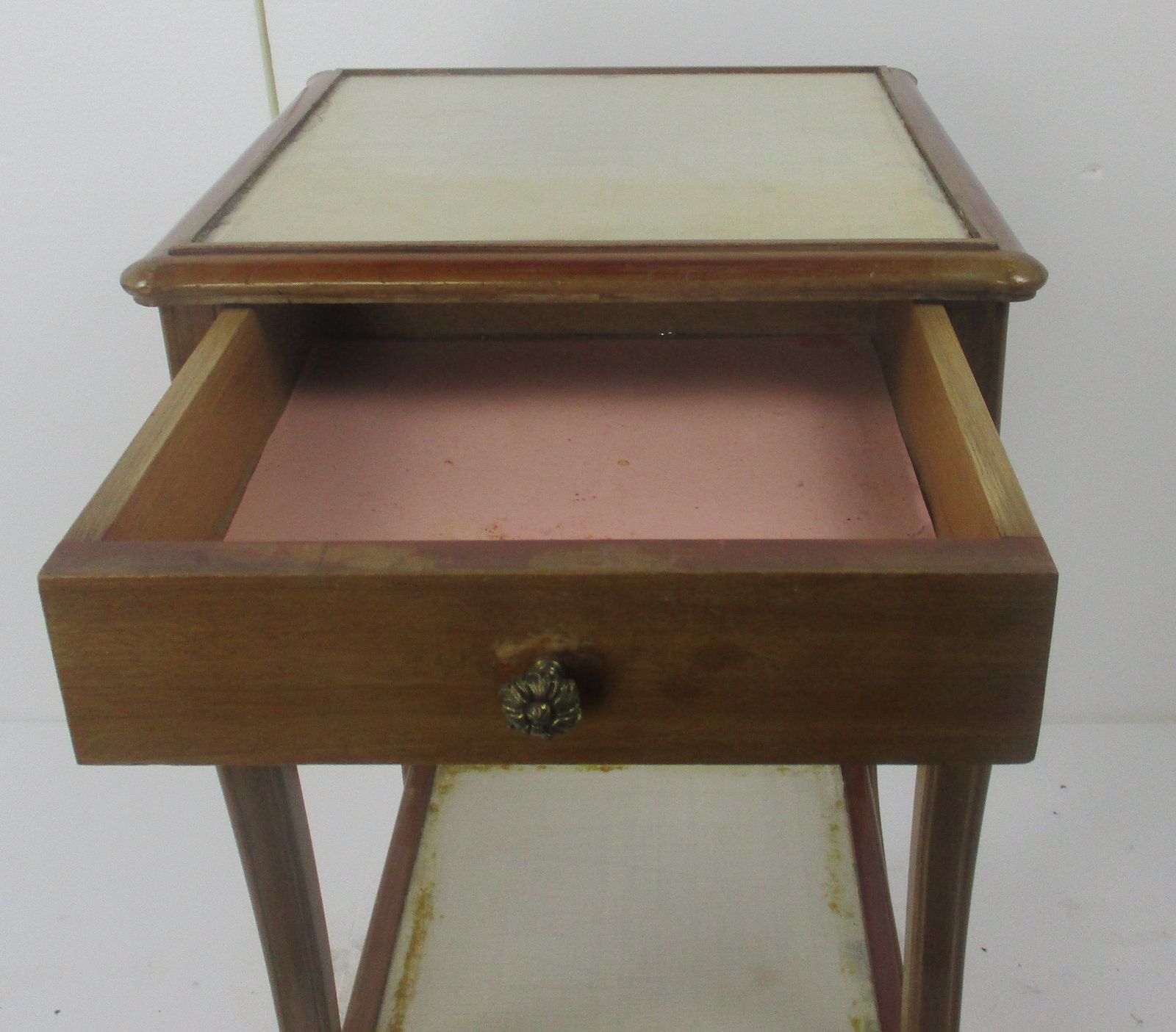Antique  Side Cabinet Table Night Stand Nightstand Louis XV/VI Style photo 121.0