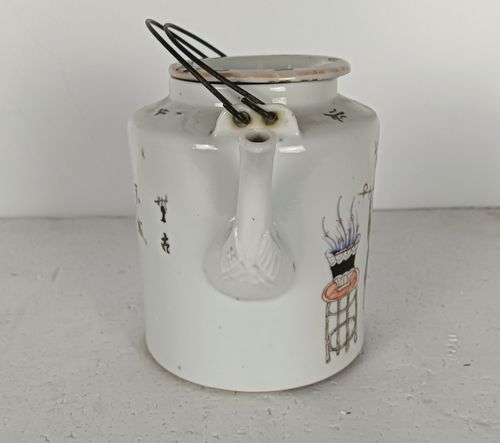 Tea Or Coffee Pot Chinese Antique Hand Painted Calligraphy Antiquities Design photo furniture