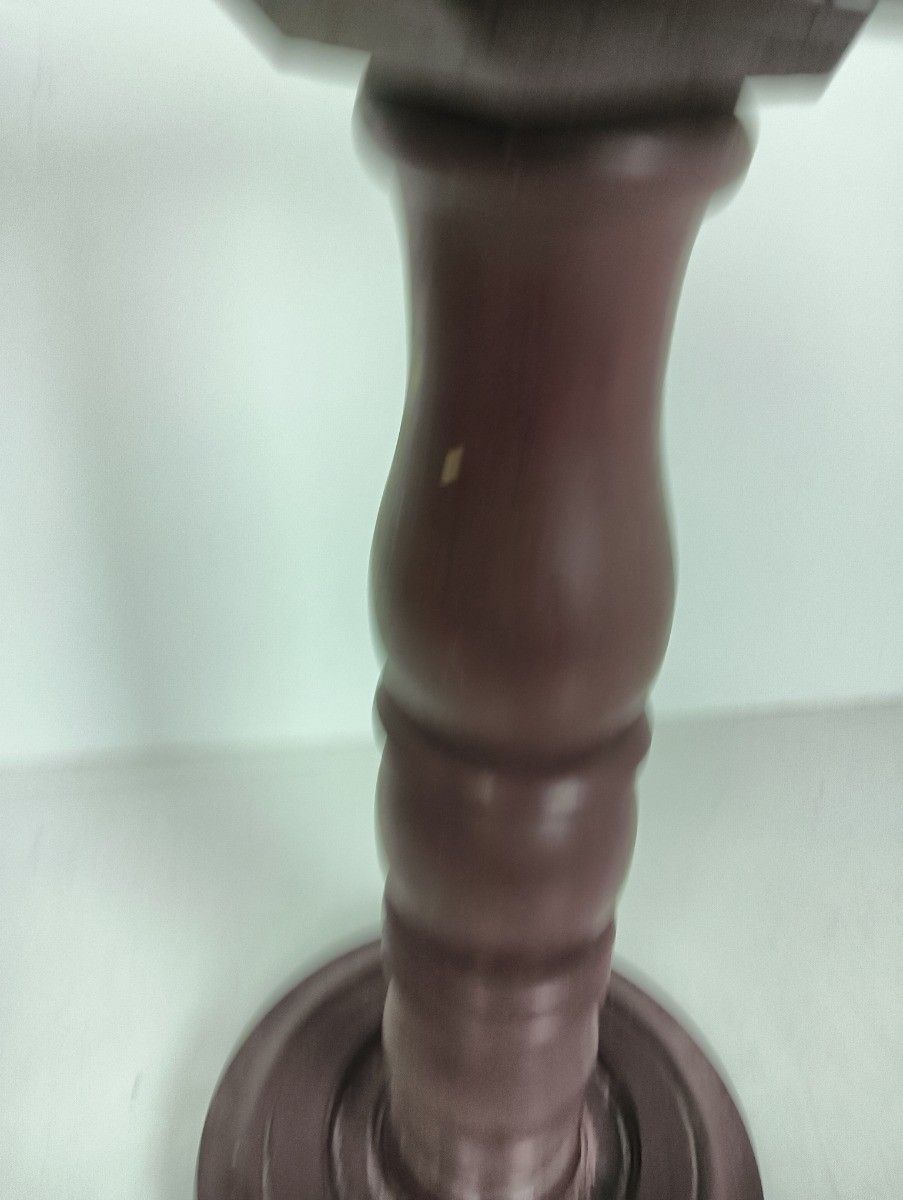 Huge Antique Carved Wooden Pedestal Plant Bonsai Stand Side Table Purple photo furniture