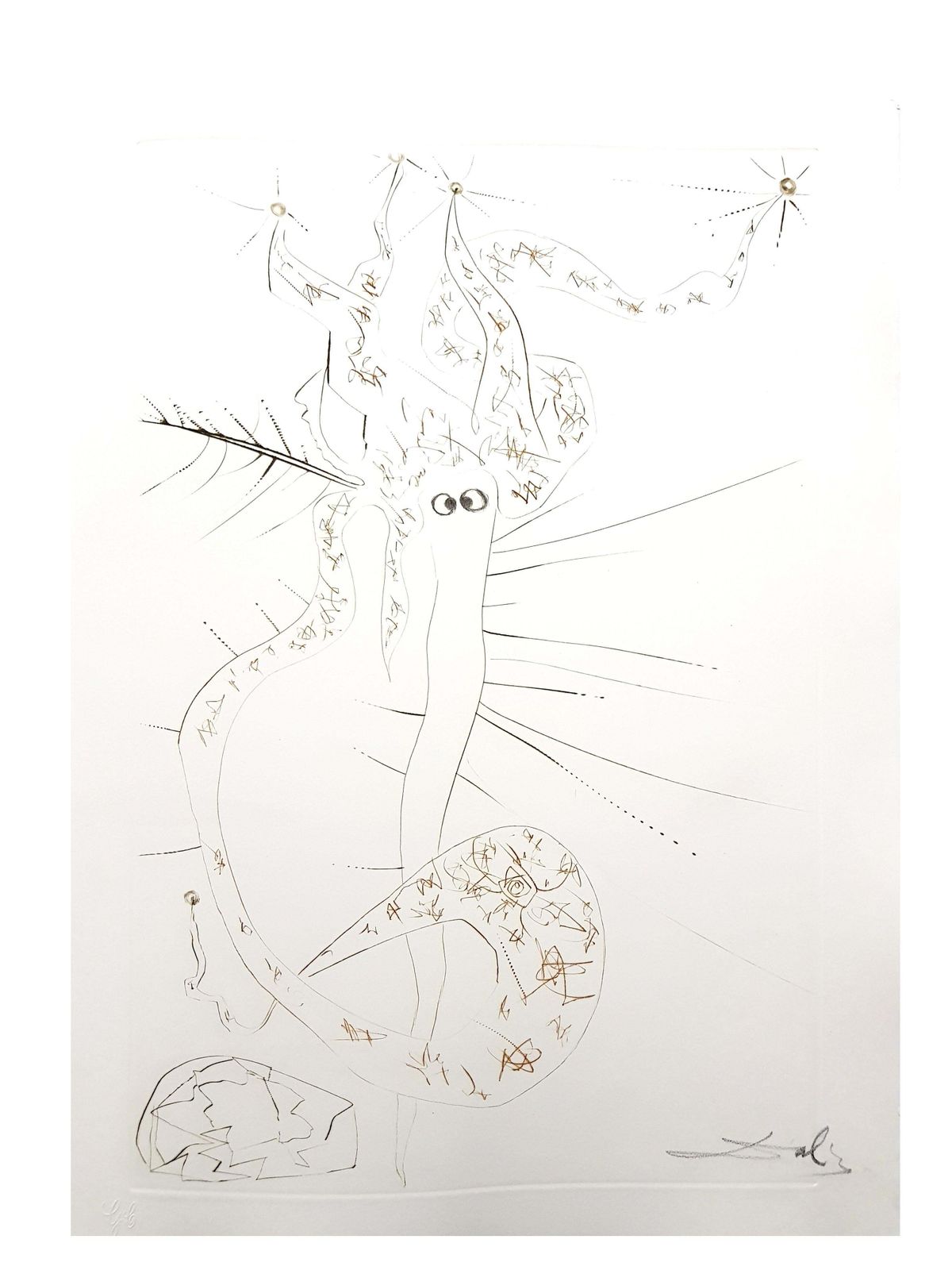 Salvador Dalí­Salvador Dali   Mad Tristan   Original Etching1970