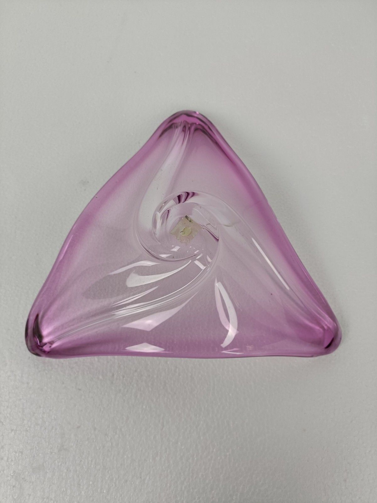 Val St Lambert Belgium Bowl Dish Centerpiece Cranberry Marked Art Glass Crystal photo vinterior