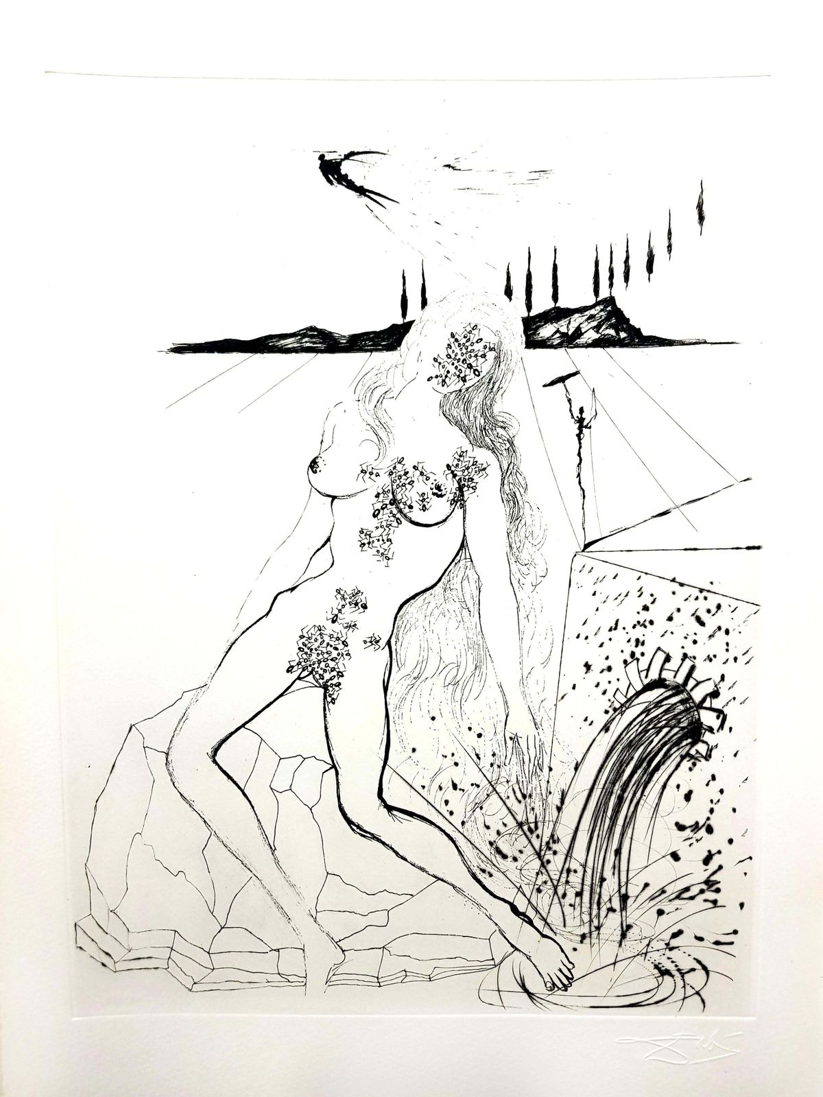 Salvador Dalí­Salvador Dali   Nude At The Fountain1967