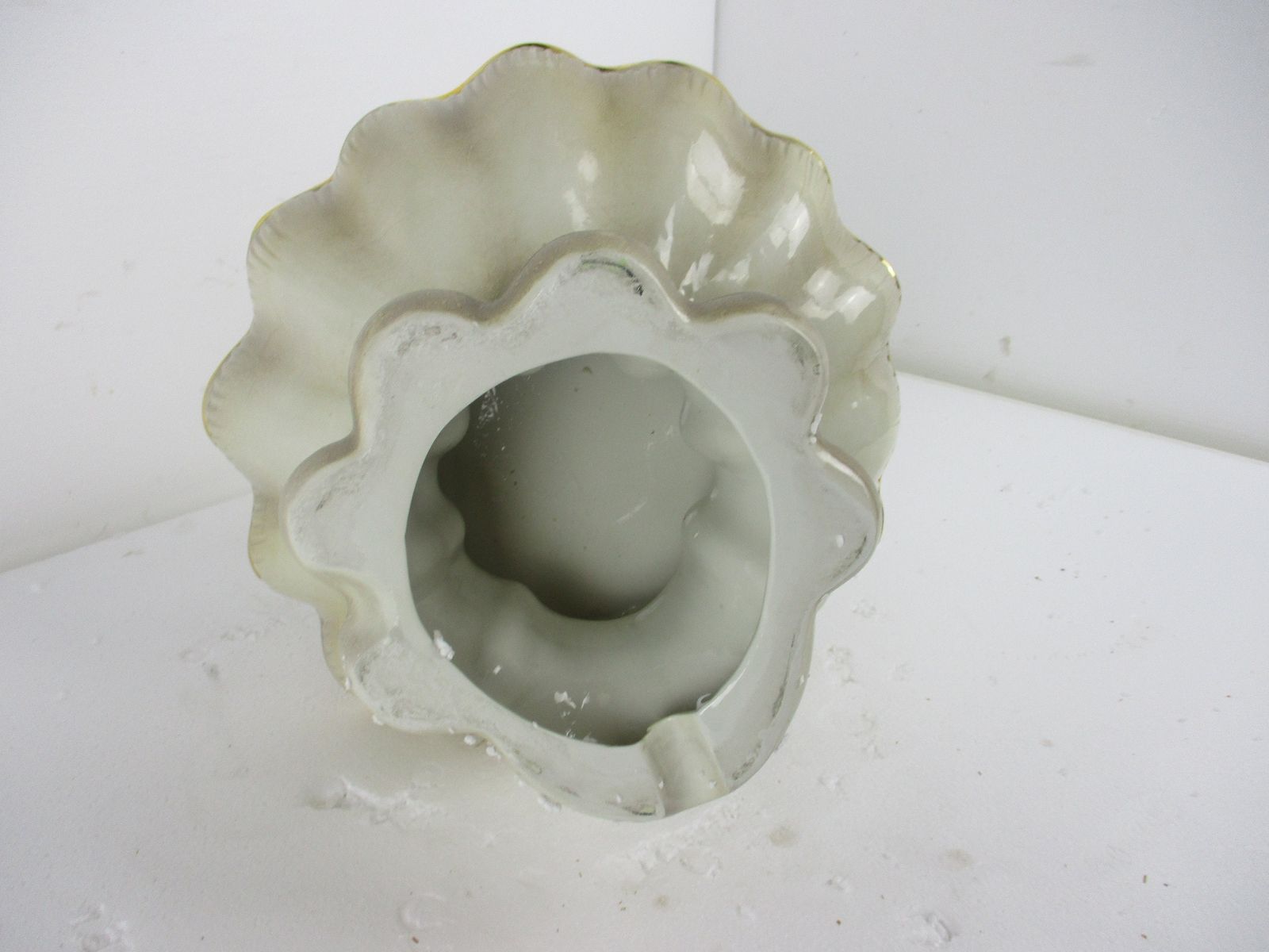 photo furniture Fountain Ceramic Faience Porcelain Figurine Beautiful Young Woman Nymph Large Be